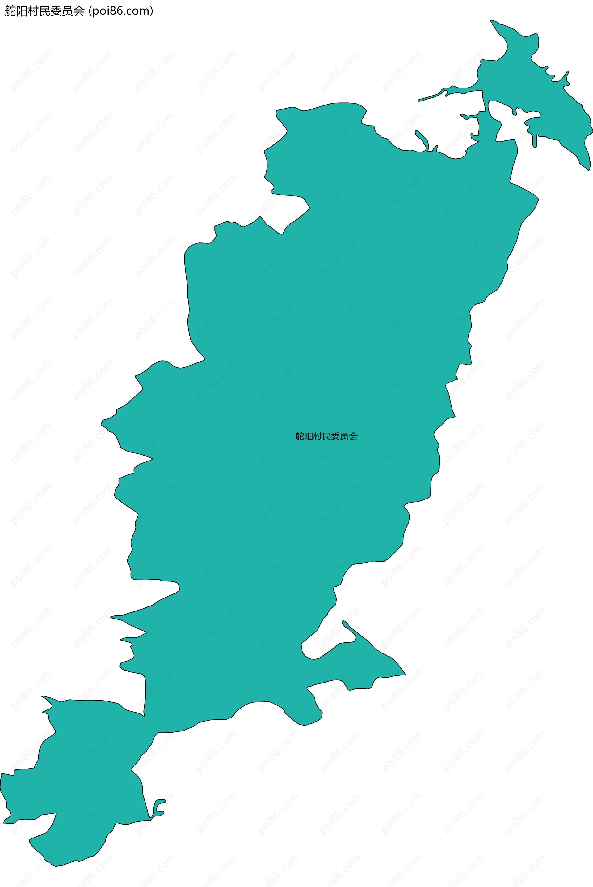 舵阳村民委员会边界地图