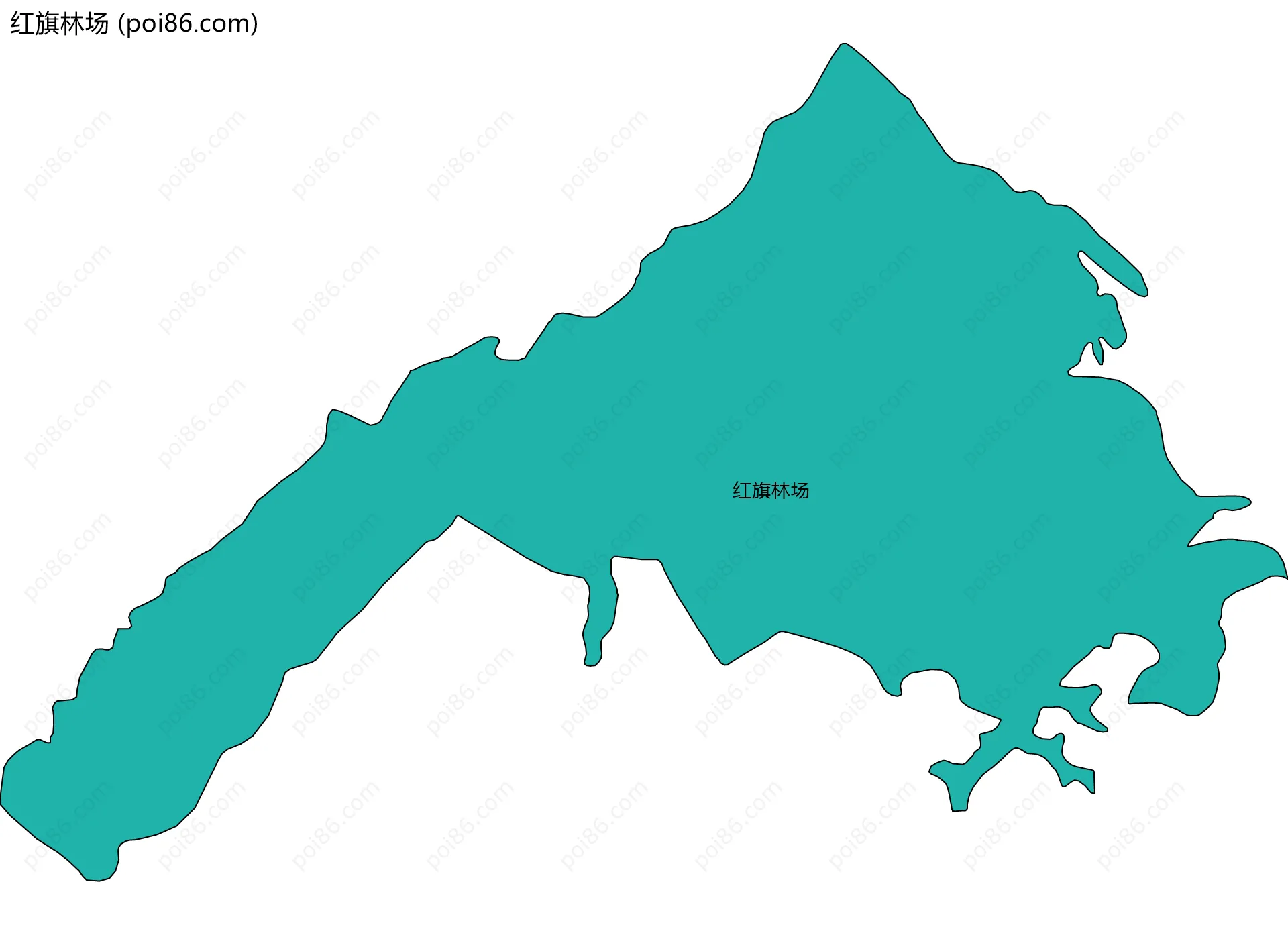 红旗林场边界地图