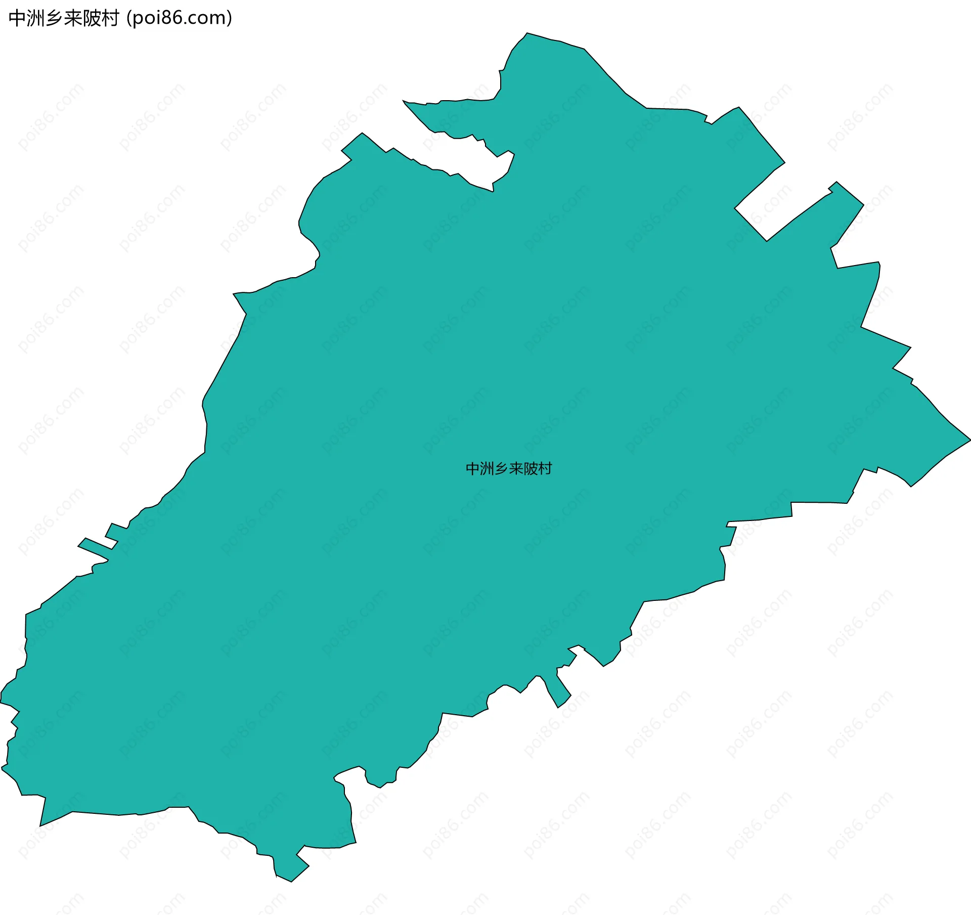 中洲乡来陂村边界地图