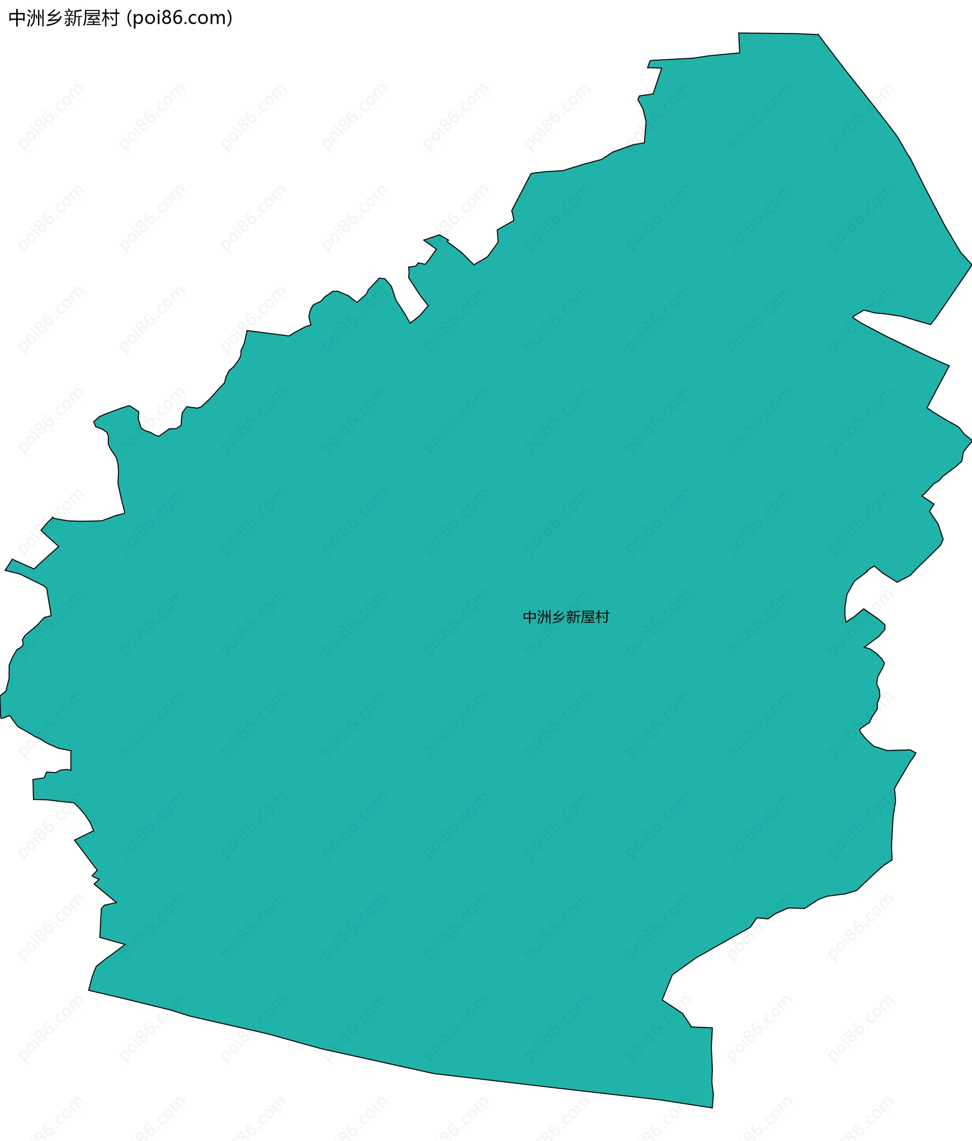 中洲乡新屋村边界地图