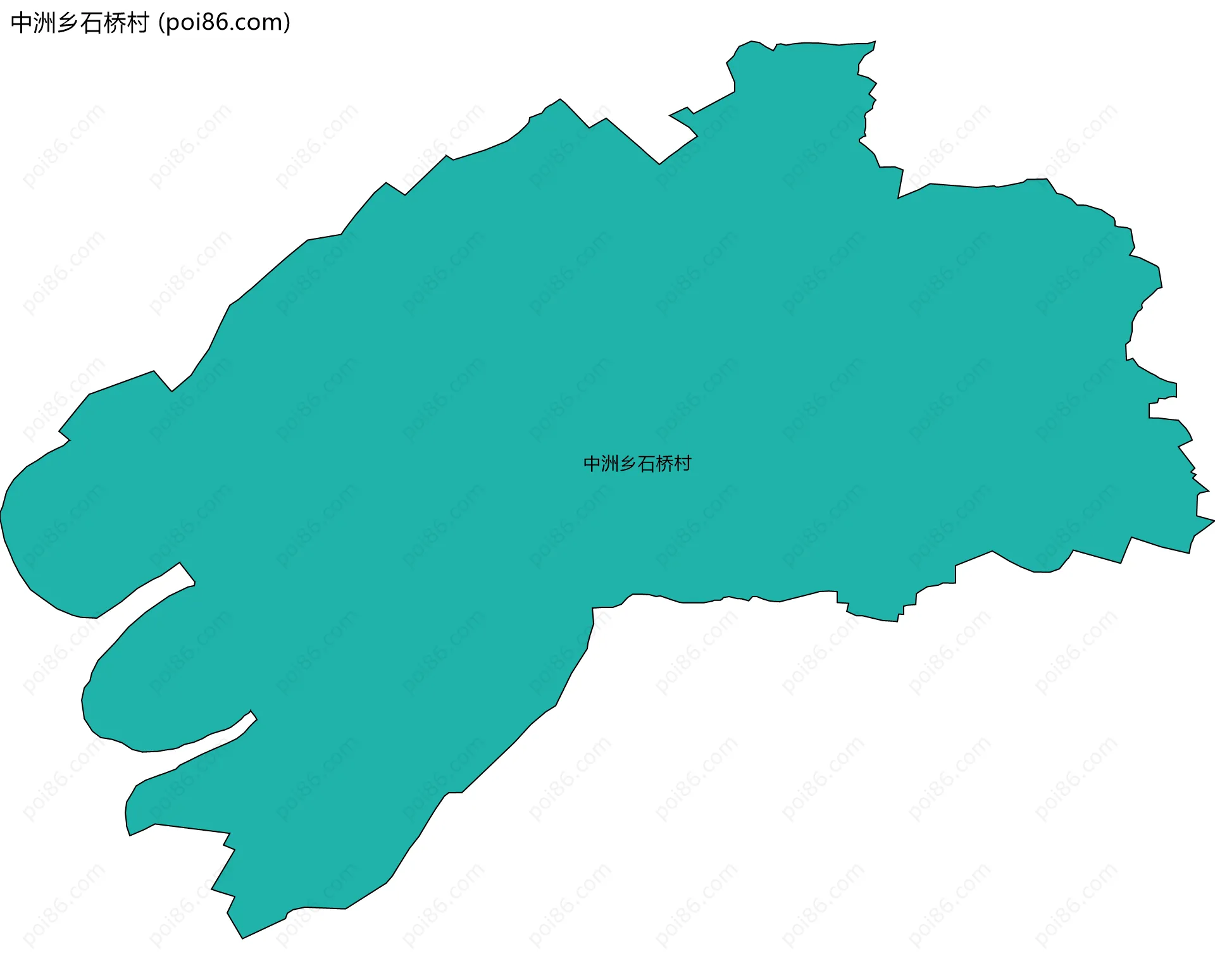 中洲乡石桥村边界地图