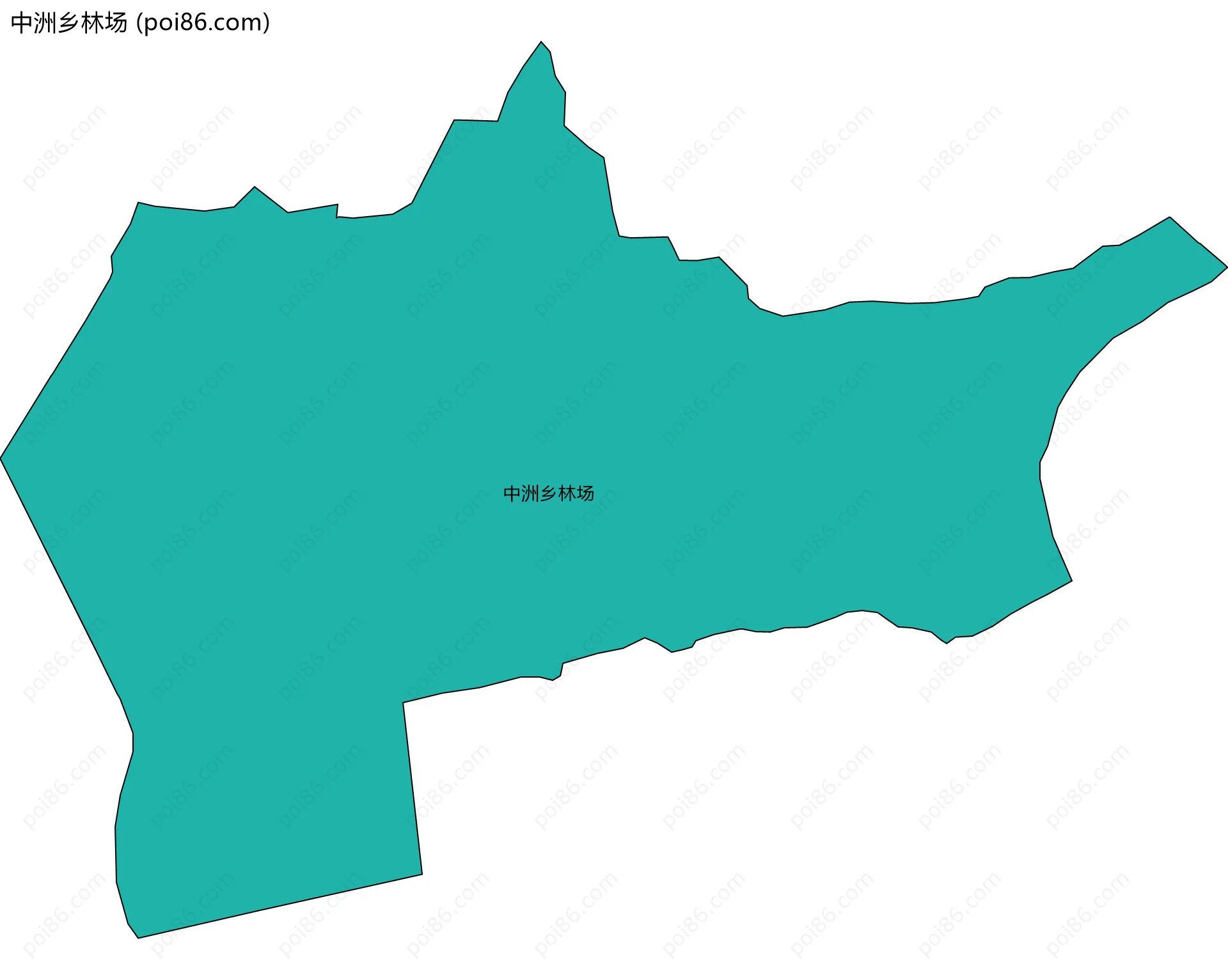 中洲乡林场边界地图