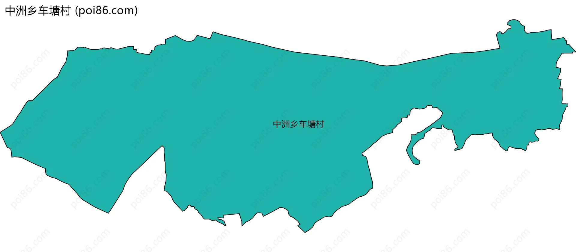 中洲乡车塘村边界地图