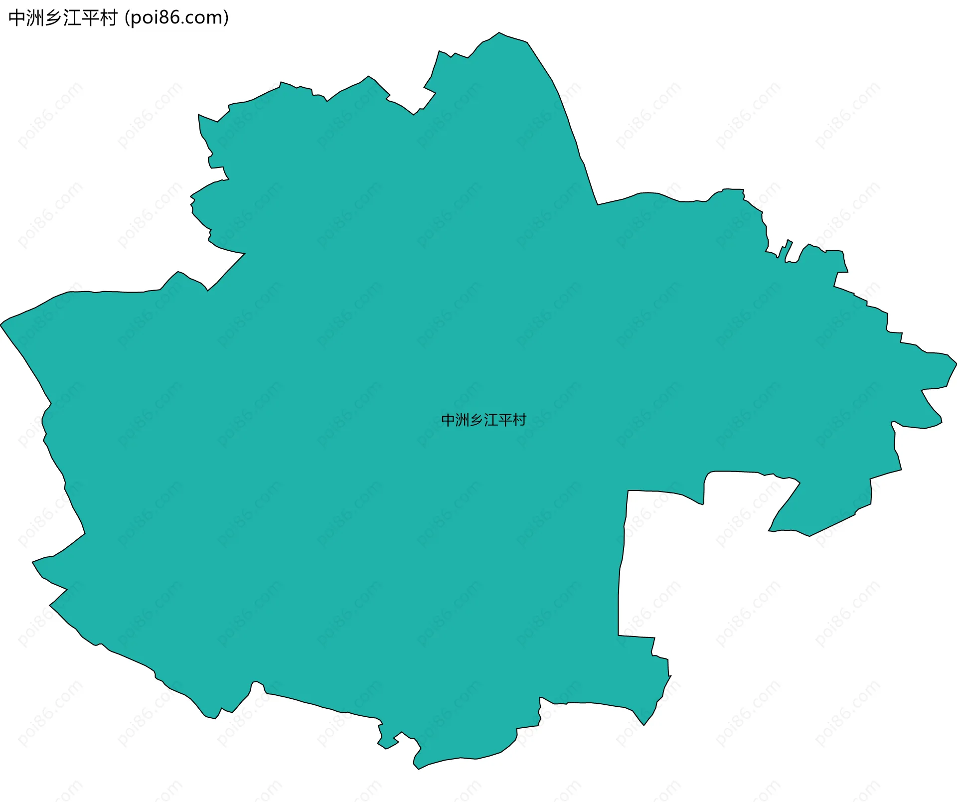 中洲乡江平村边界地图