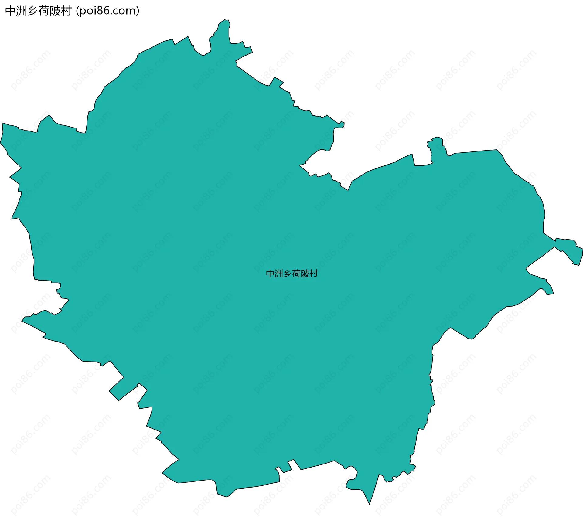 中洲乡荷陂村边界地图