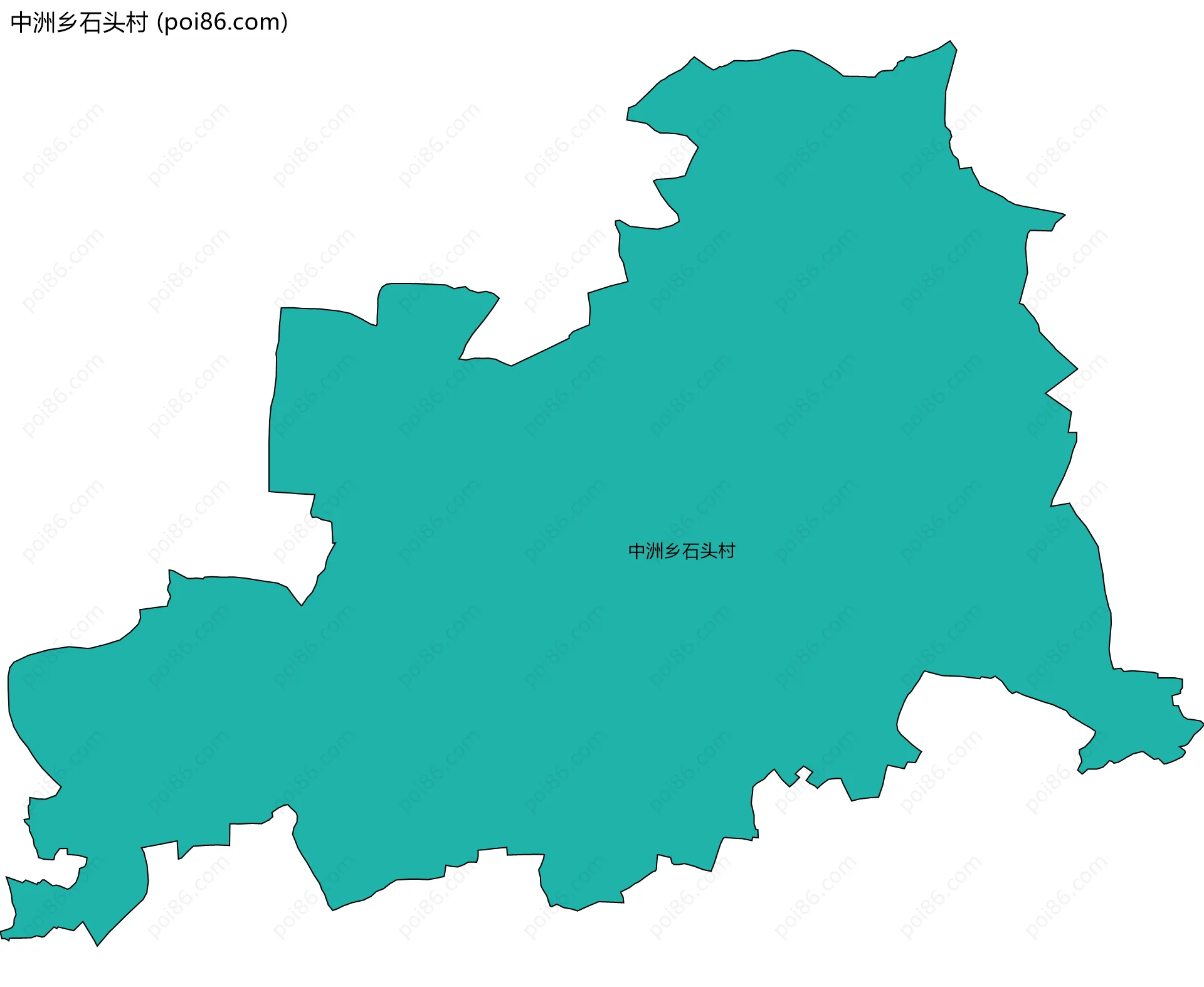 中洲乡石头村边界地图