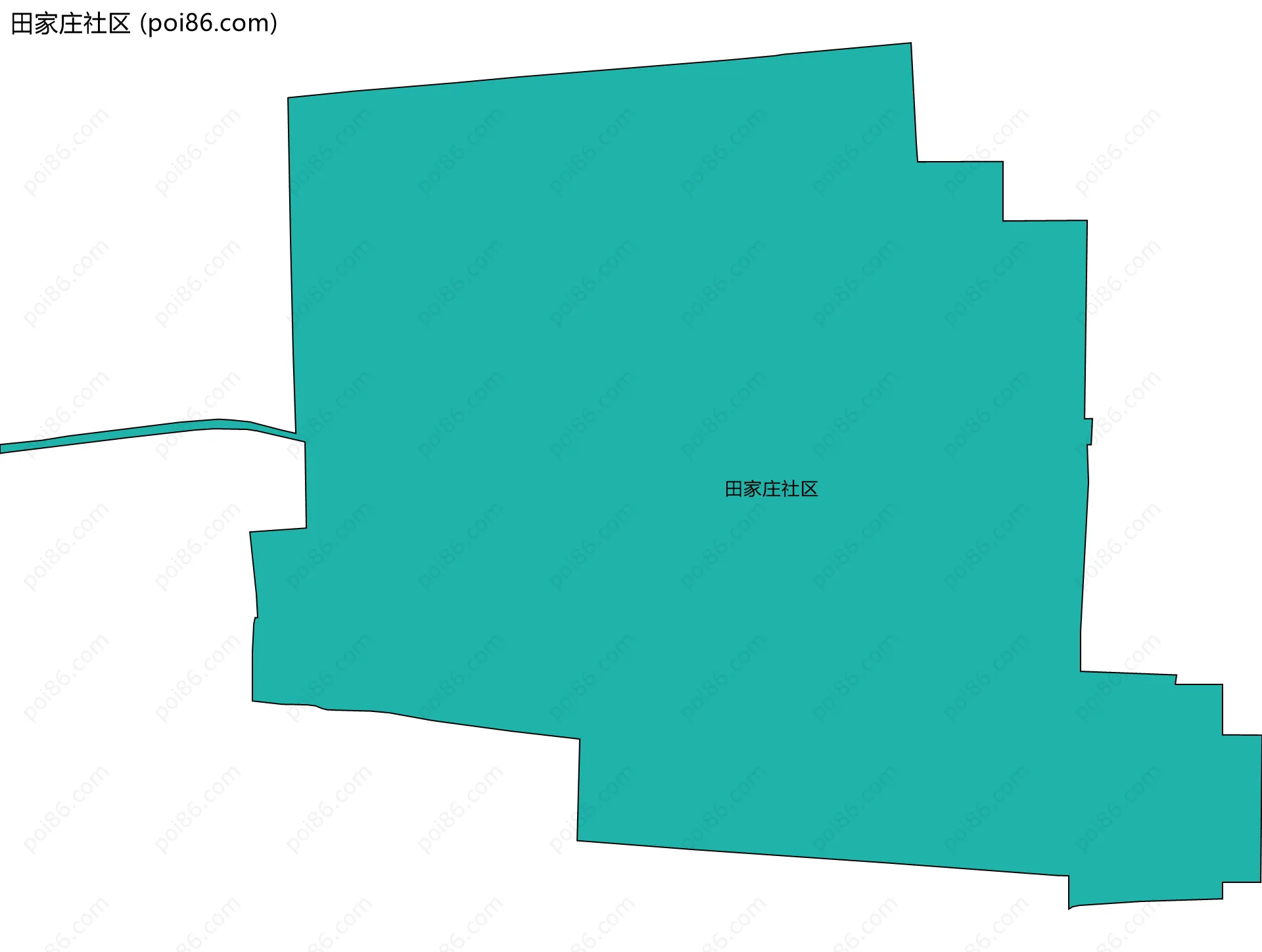 田家庄社区边界地图