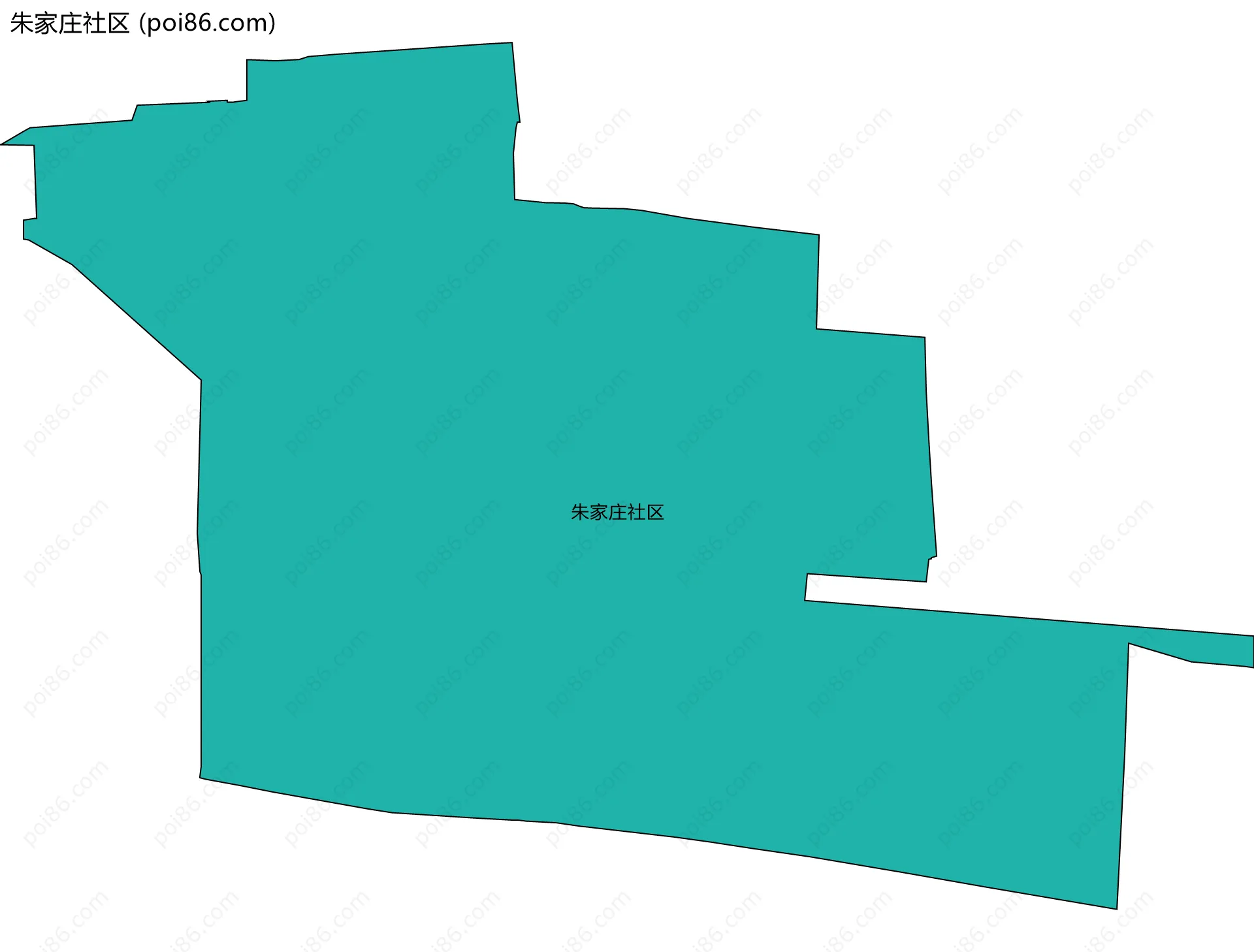 朱家庄社区边界地图
