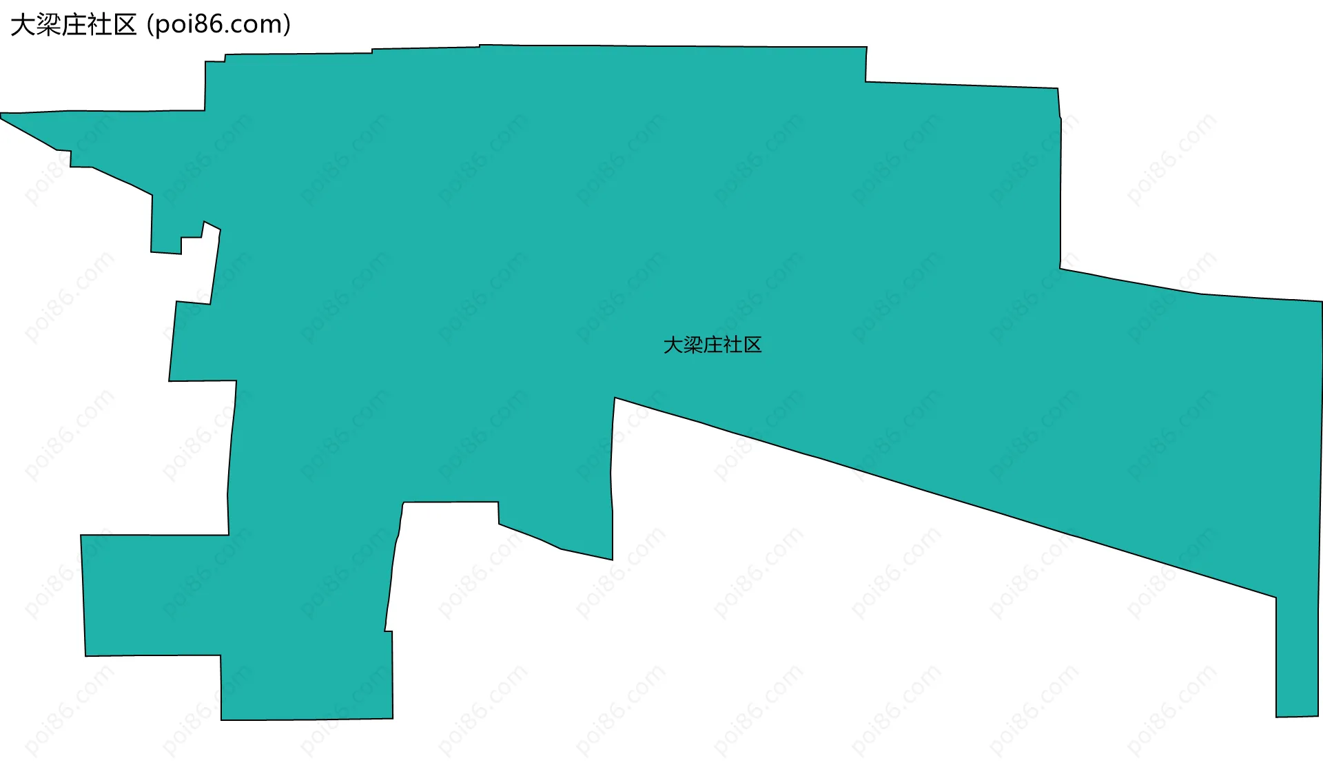 大梁庄社区边界地图