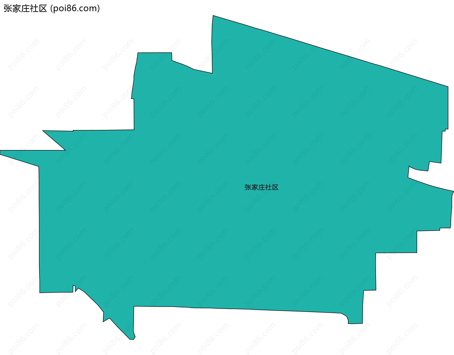 张家庄社区边界地图