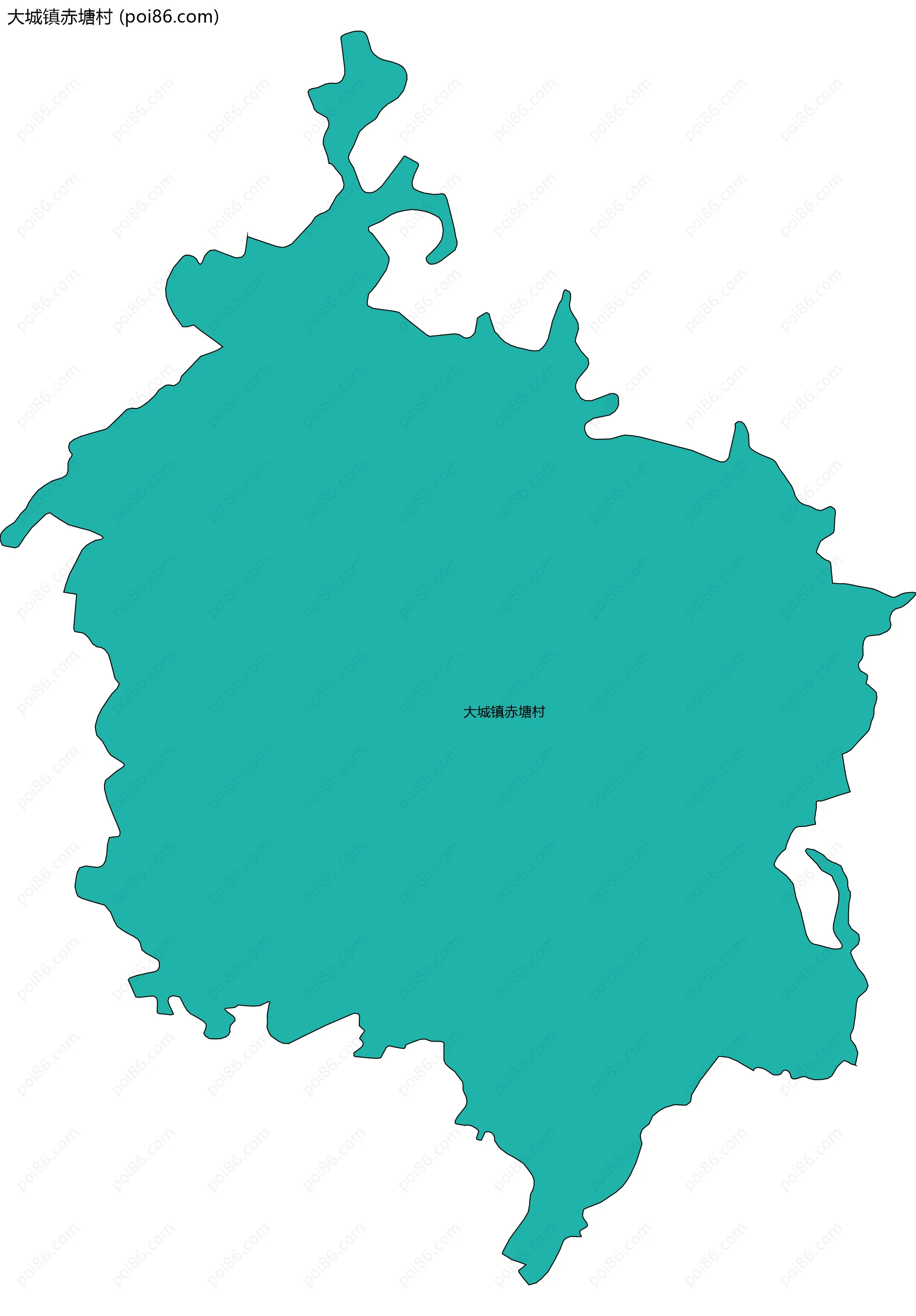 大城镇赤塘村边界地图