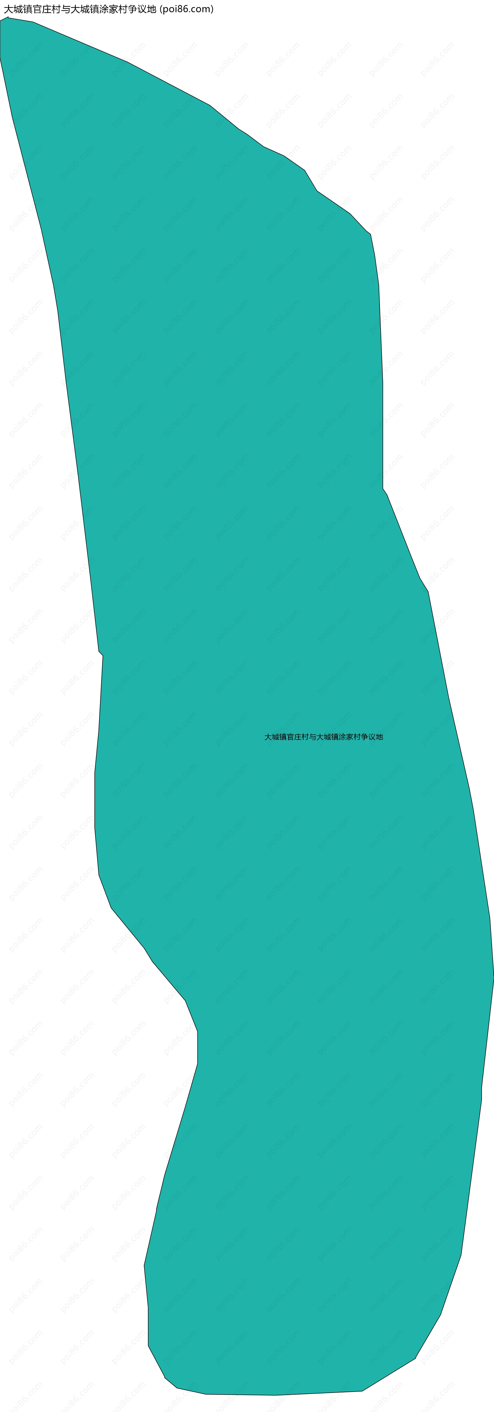 大城镇官庄村与大城镇涂家村争议地边界地图