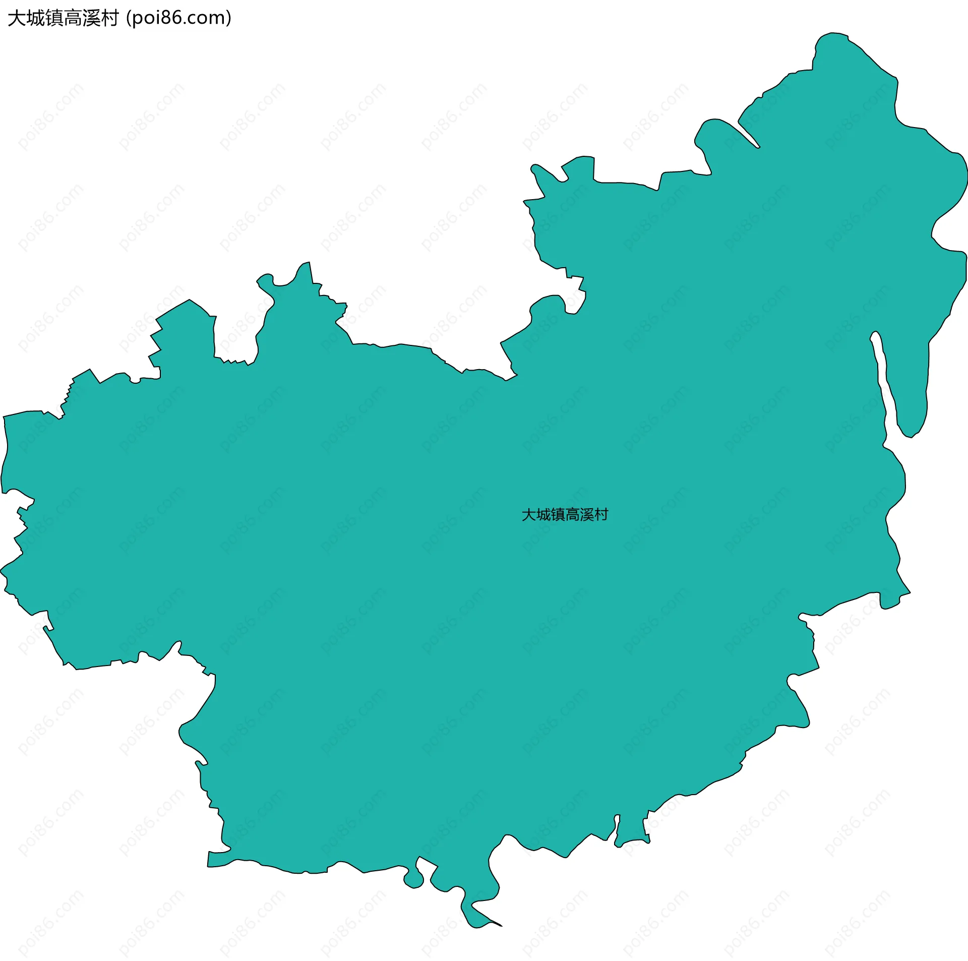 大城镇高溪村边界地图