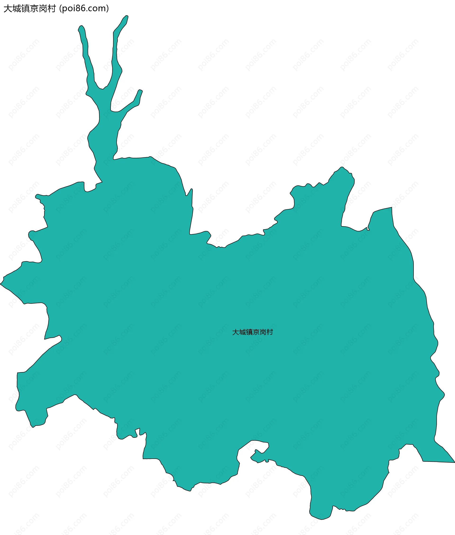 大城镇京岗村边界地图