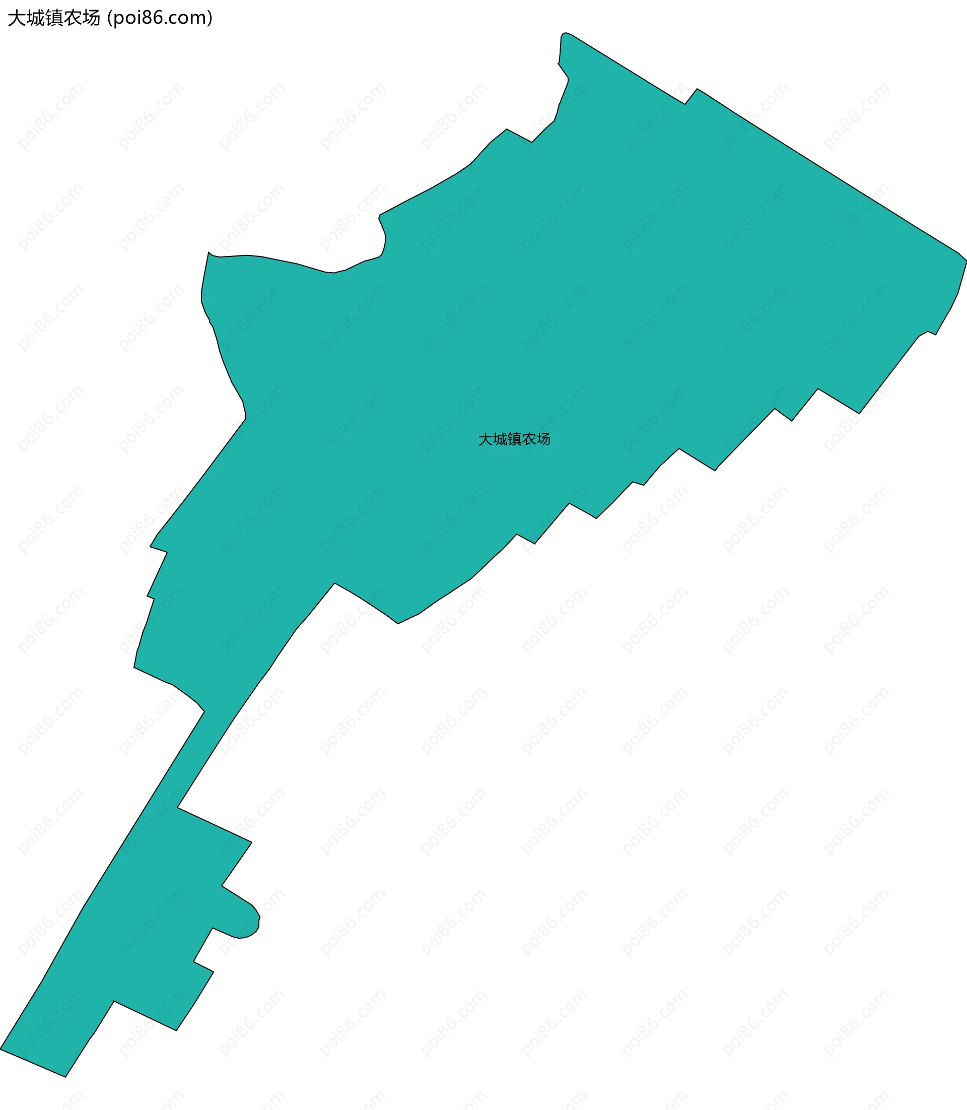 大城镇农场边界地图