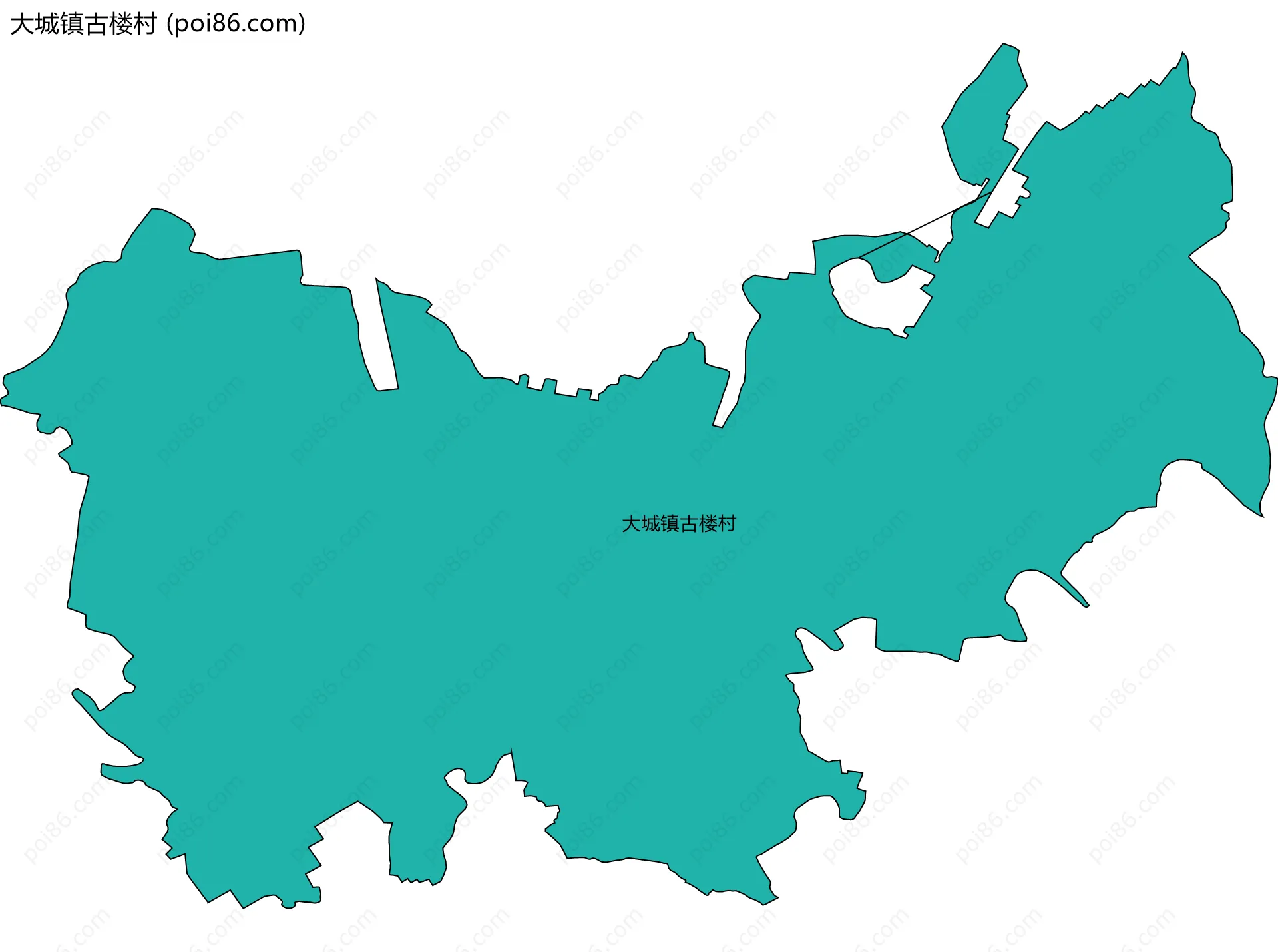 大城镇古楼村边界地图