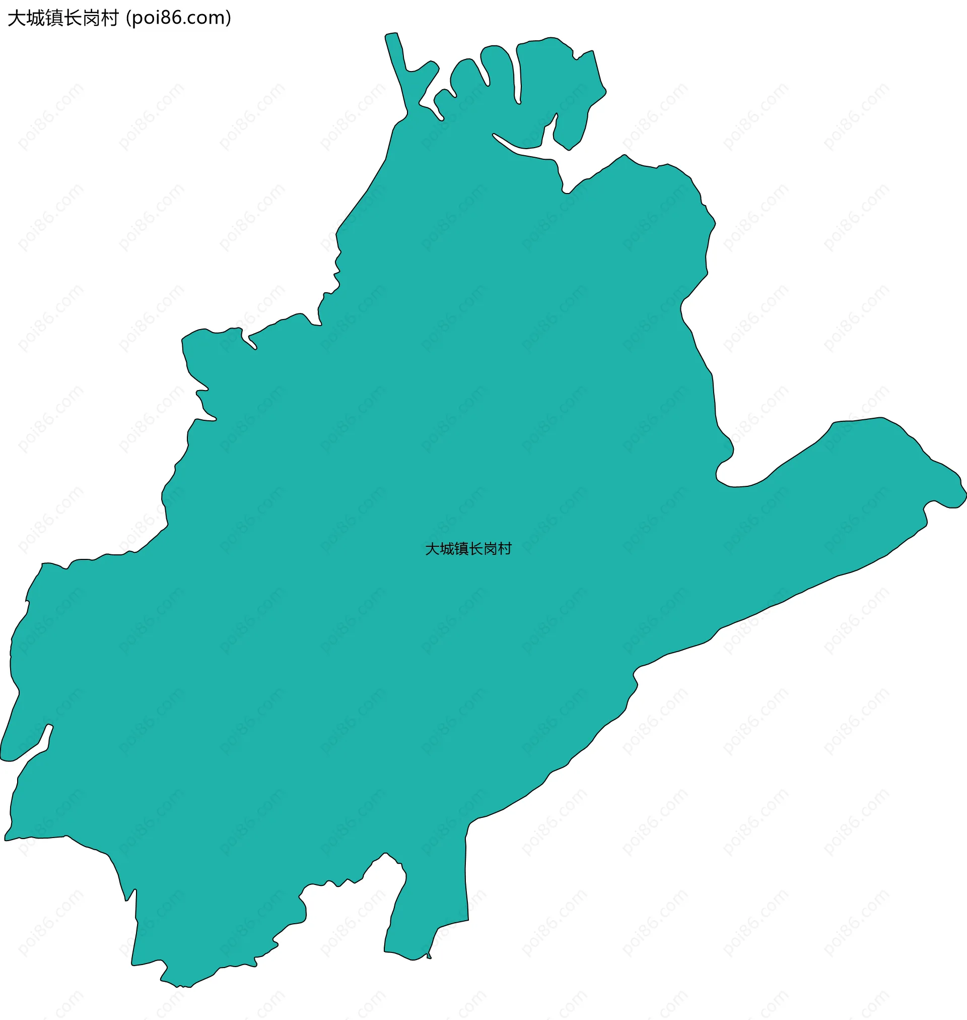 大城镇长岗村边界地图
