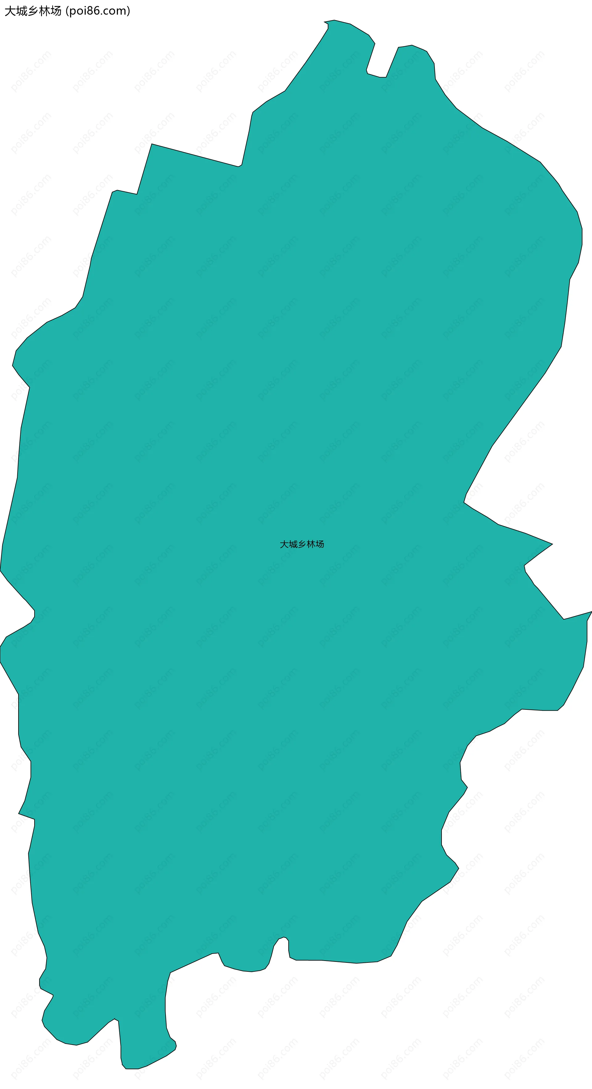 大城乡林场边界地图