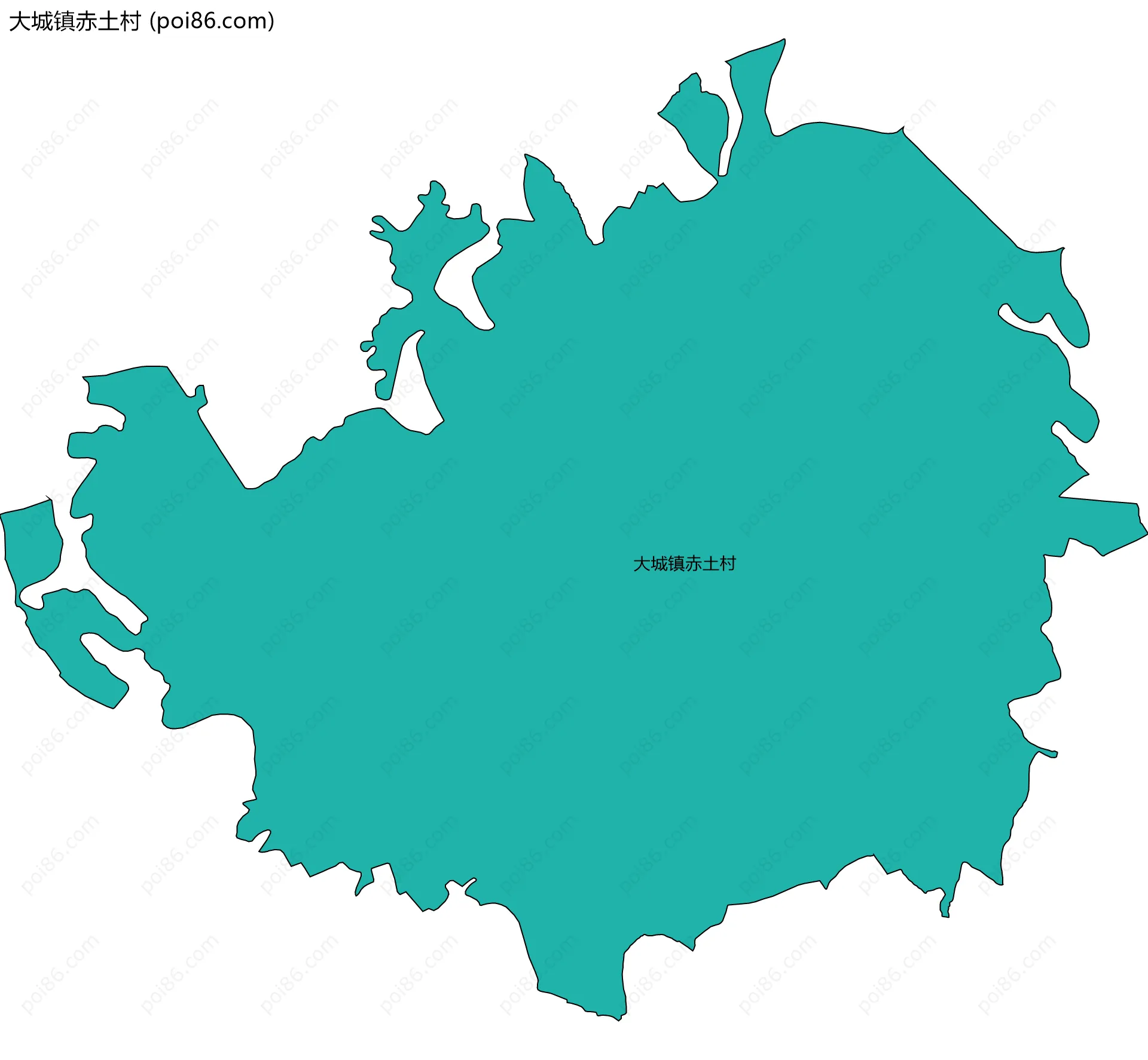 大城镇赤土村边界地图