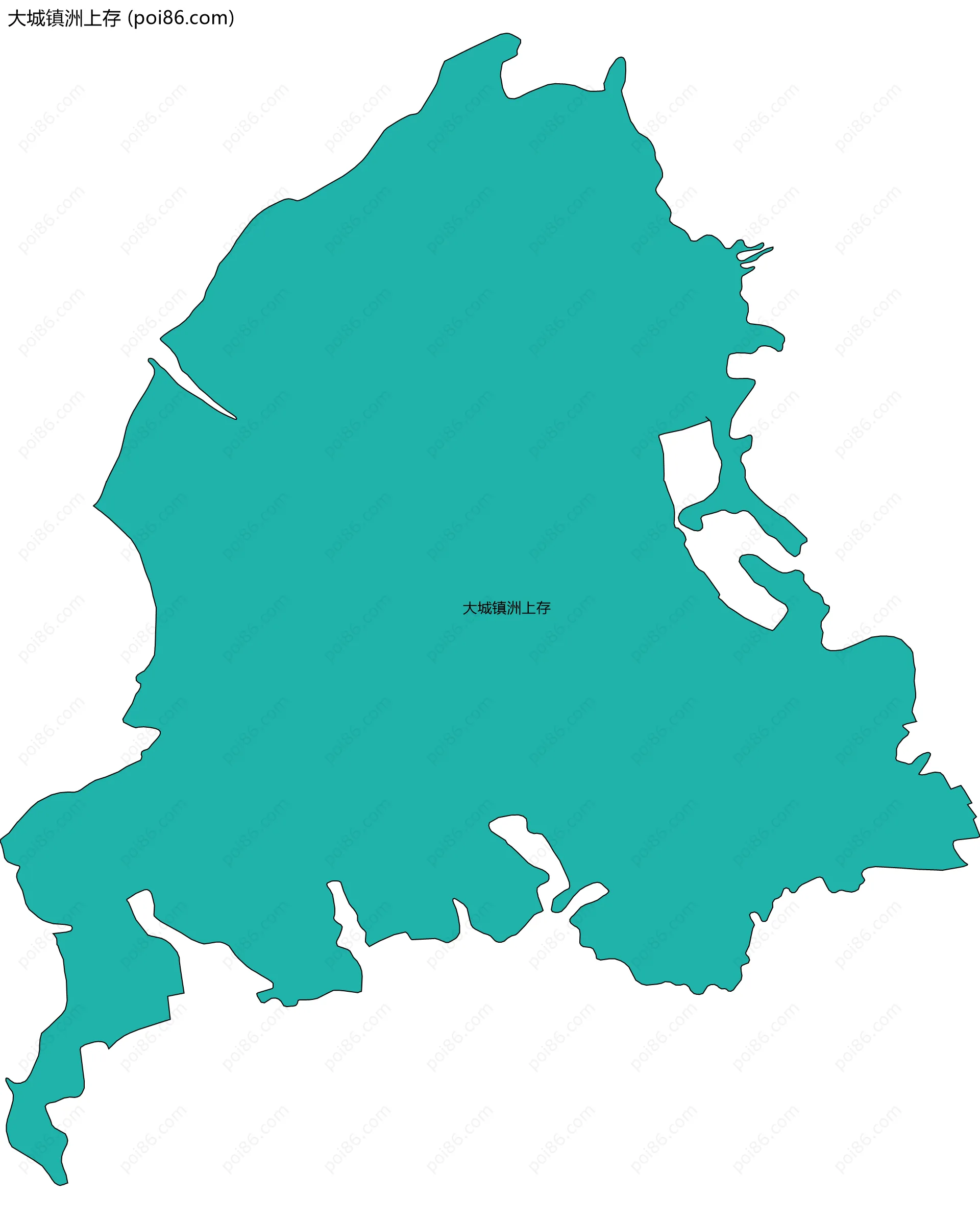 大城镇洲上存边界地图