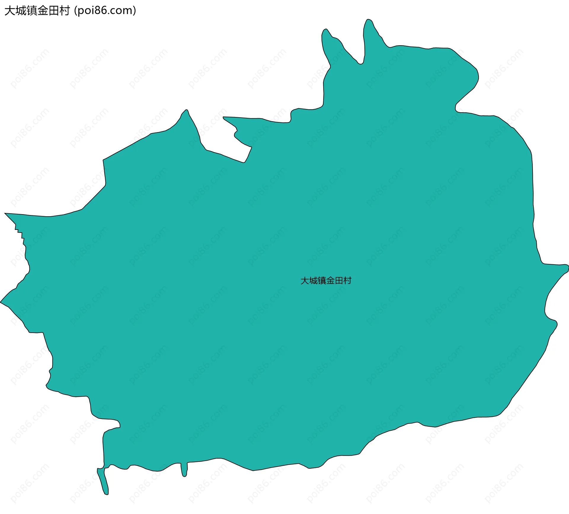 大城镇金田村边界地图