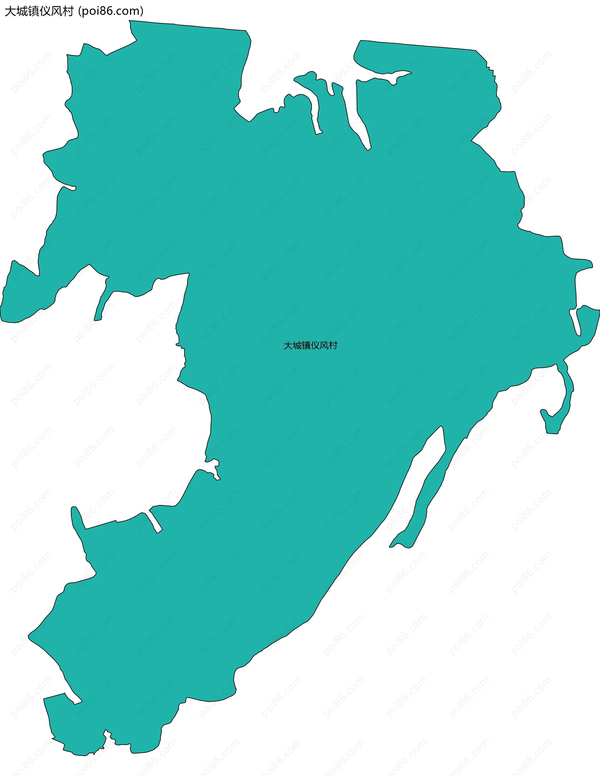 大城镇仪风村边界地图