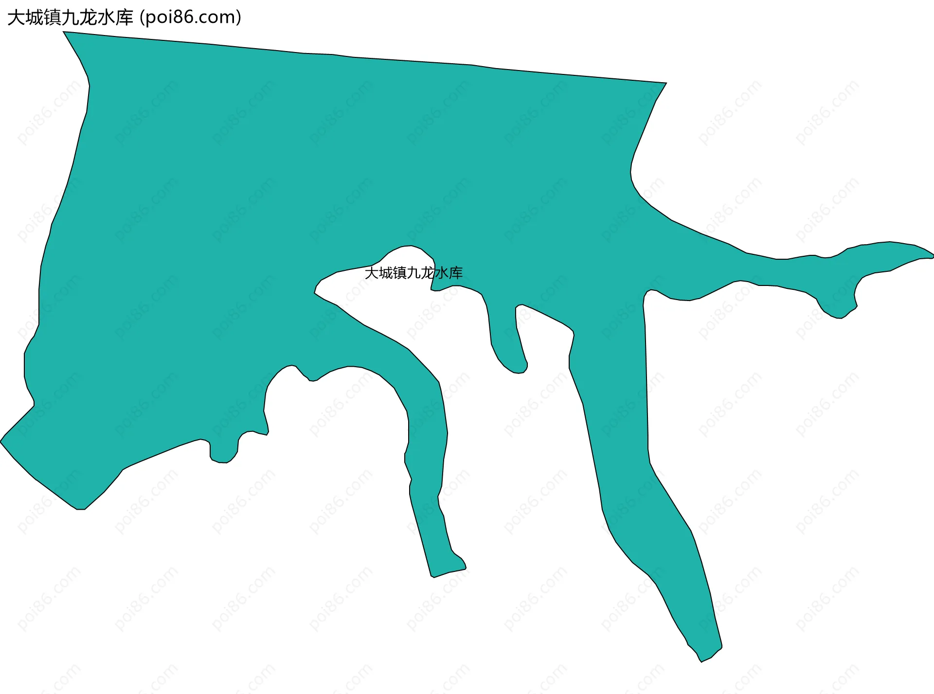 大城镇九龙水库边界地图