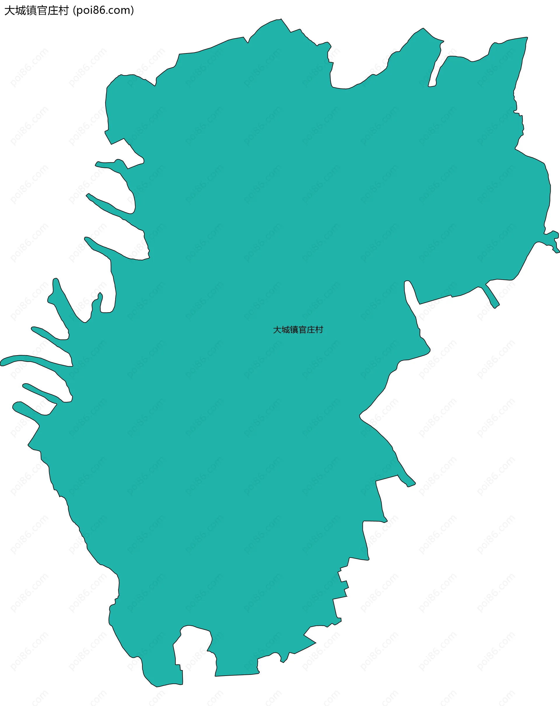 大城镇官庄村边界地图