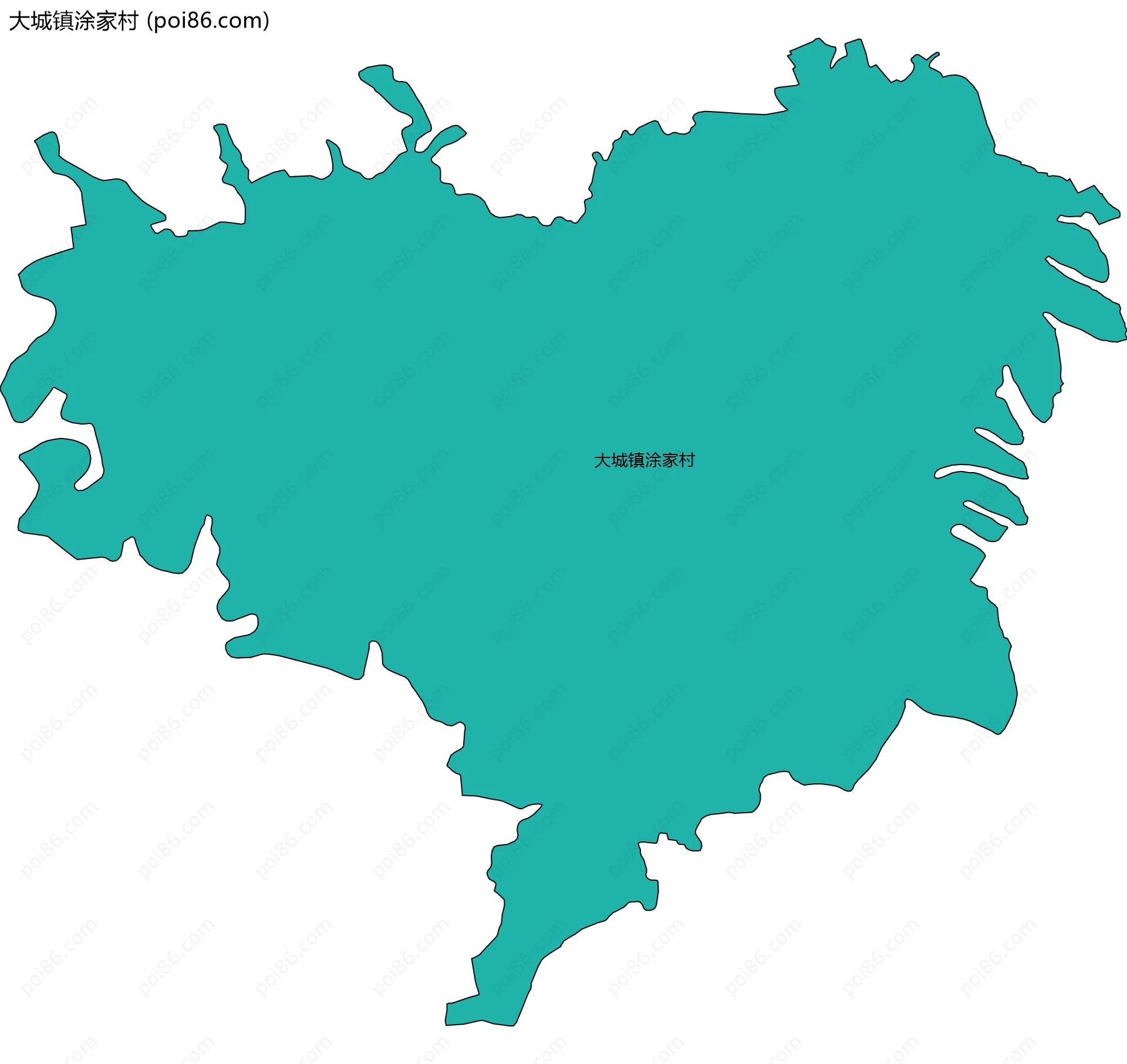 大城镇涂家村边界地图