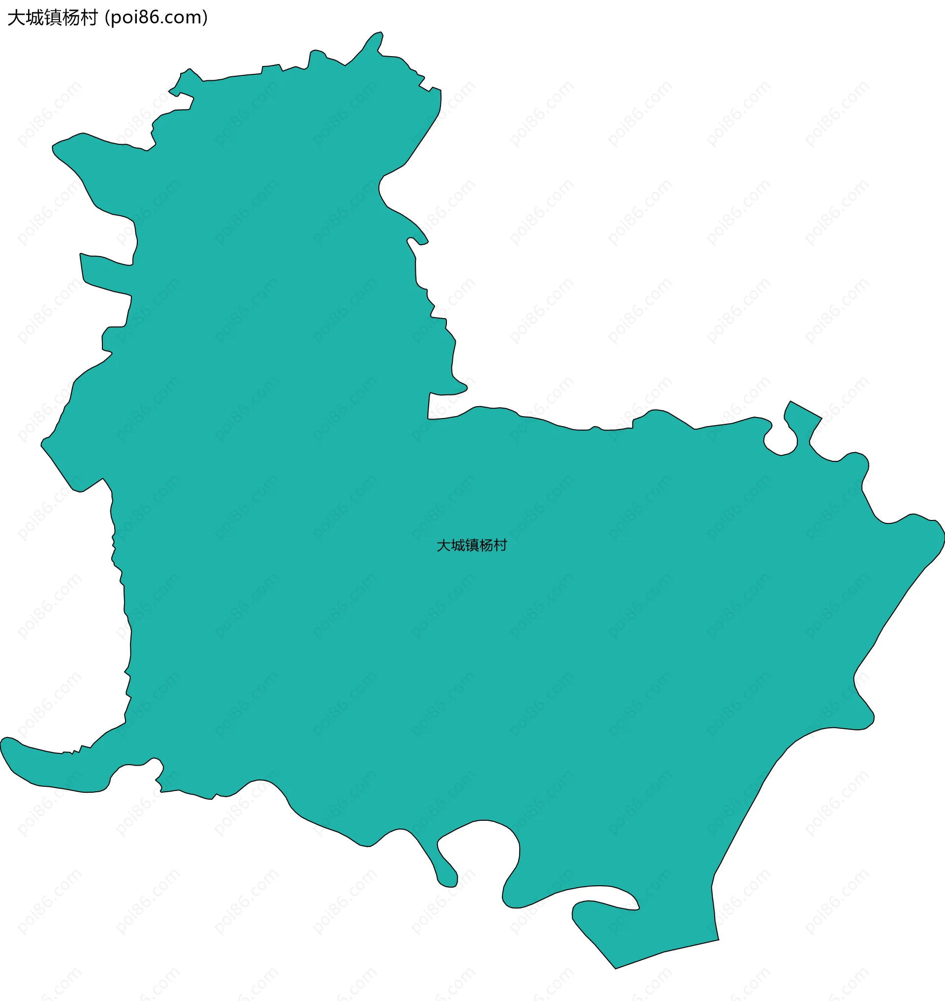 大城镇杨村边界地图