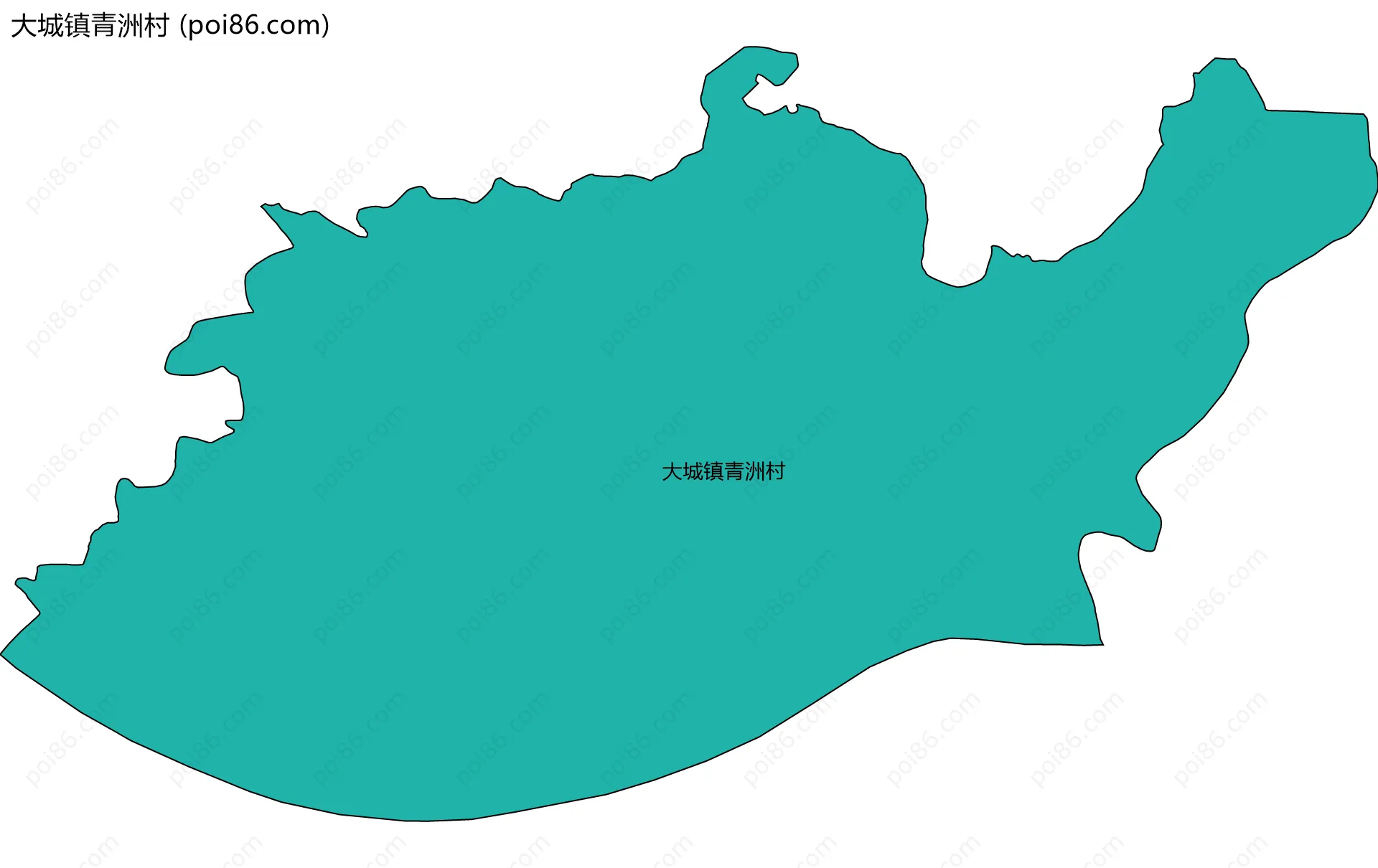 大城镇青洲村边界地图