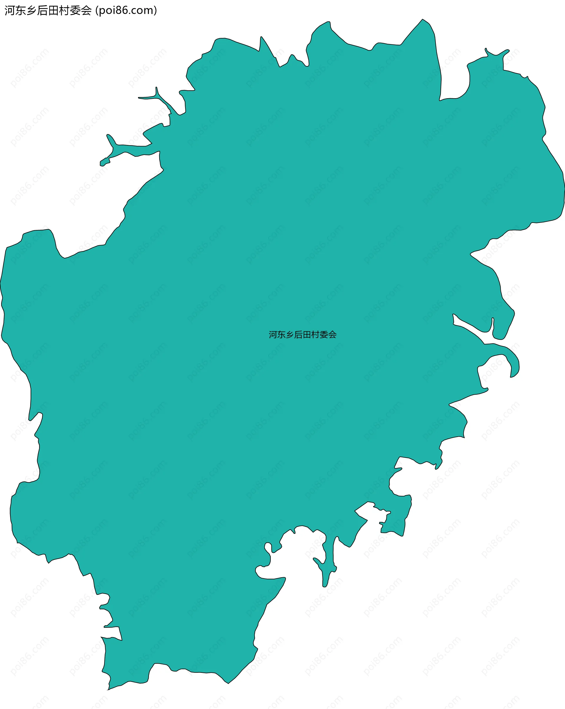 河东乡后田村委会边界地图