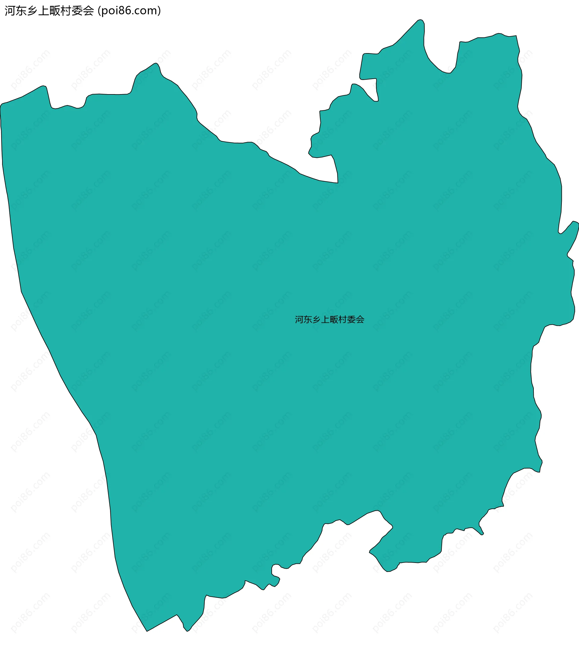 河东乡上畈村委会边界地图