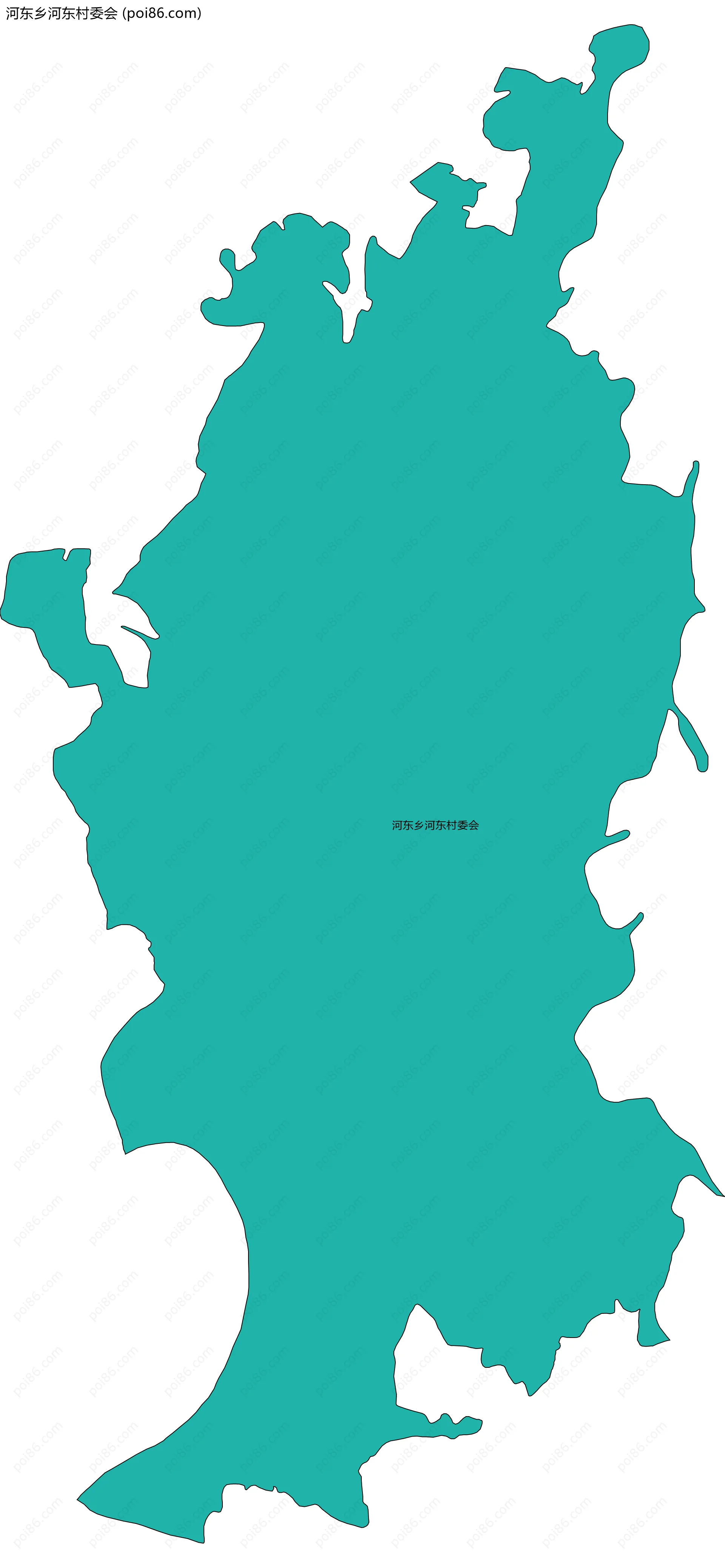 河东乡河东村委会边界地图