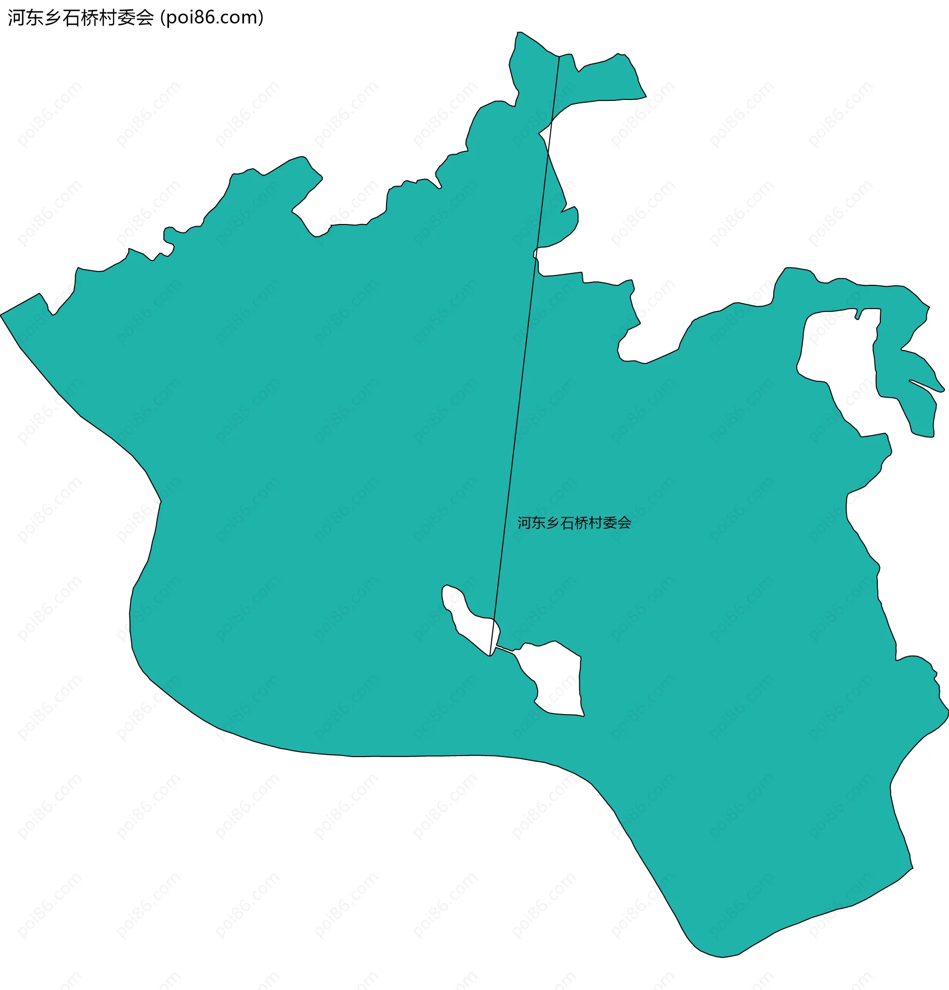 河东乡石桥村委会边界地图