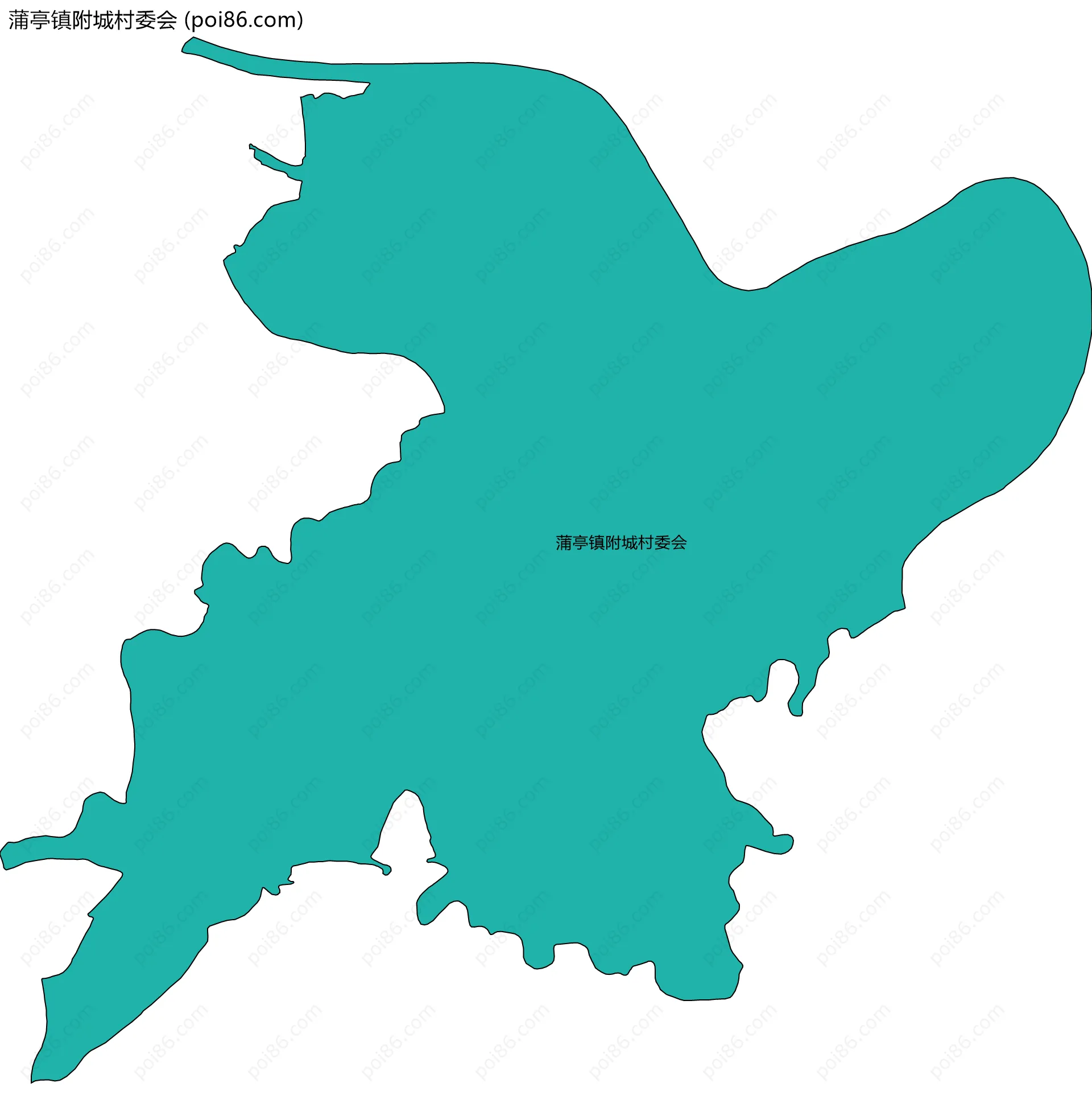 蒲亭镇附城村委会边界地图