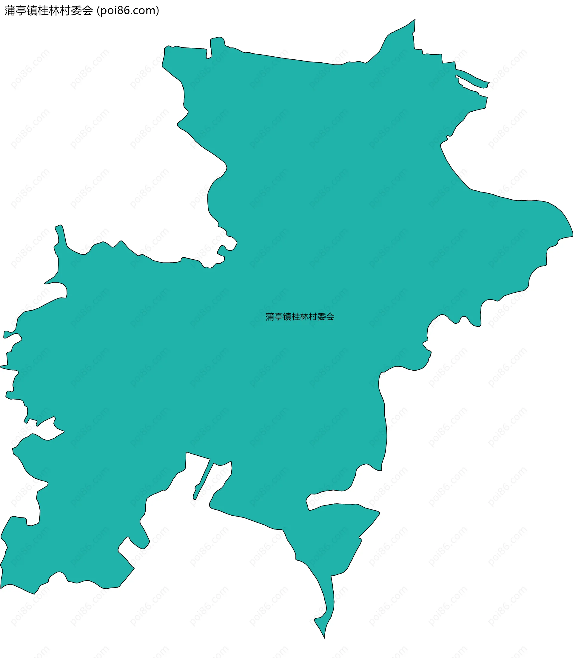 蒲亭镇桂林村委会边界地图