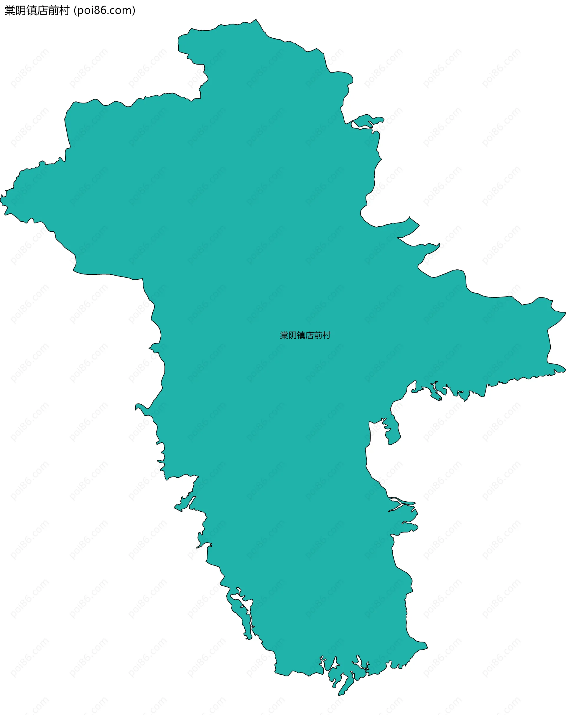 棠阴镇店前村边界地图