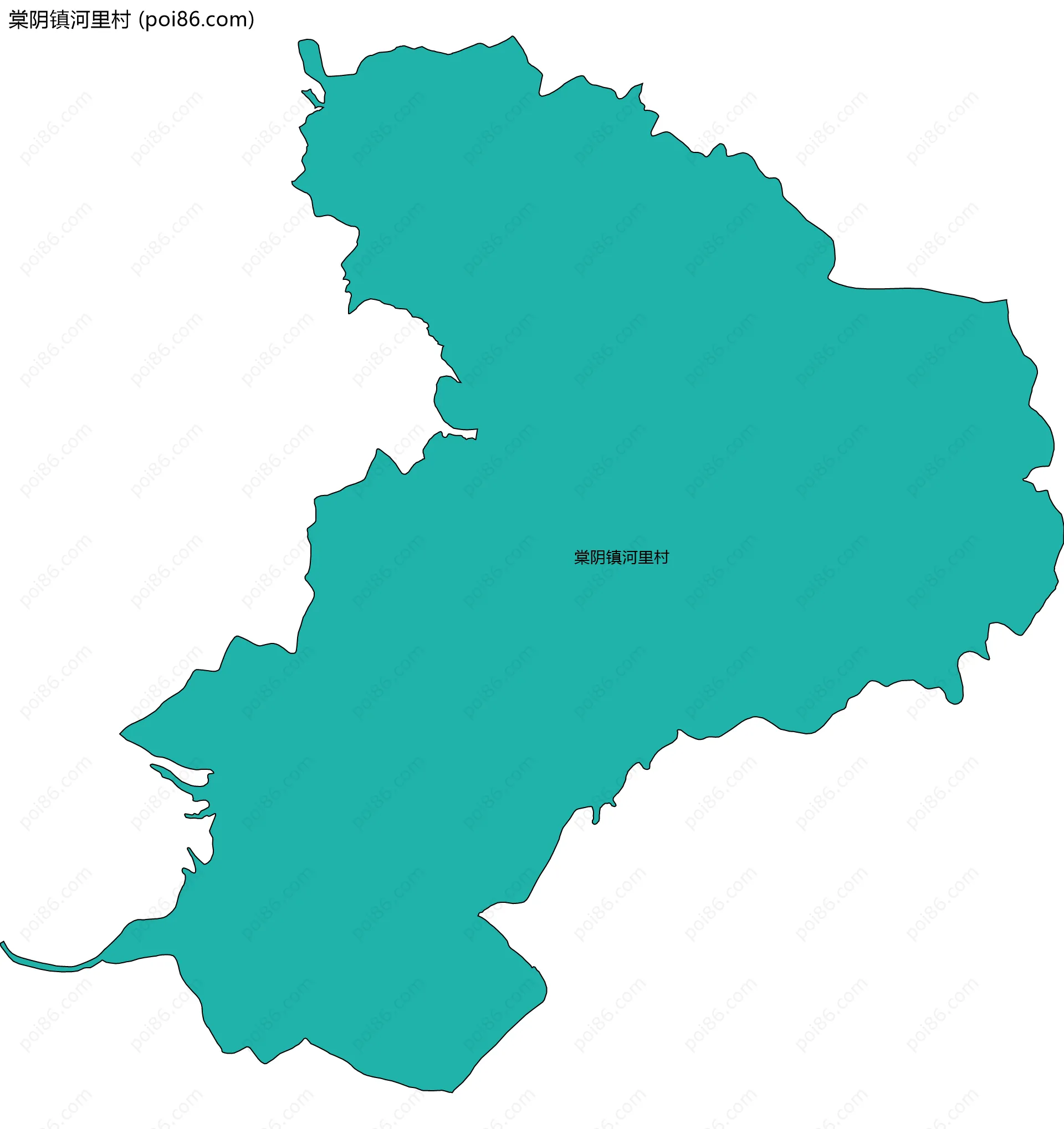 棠阴镇河里村边界地图