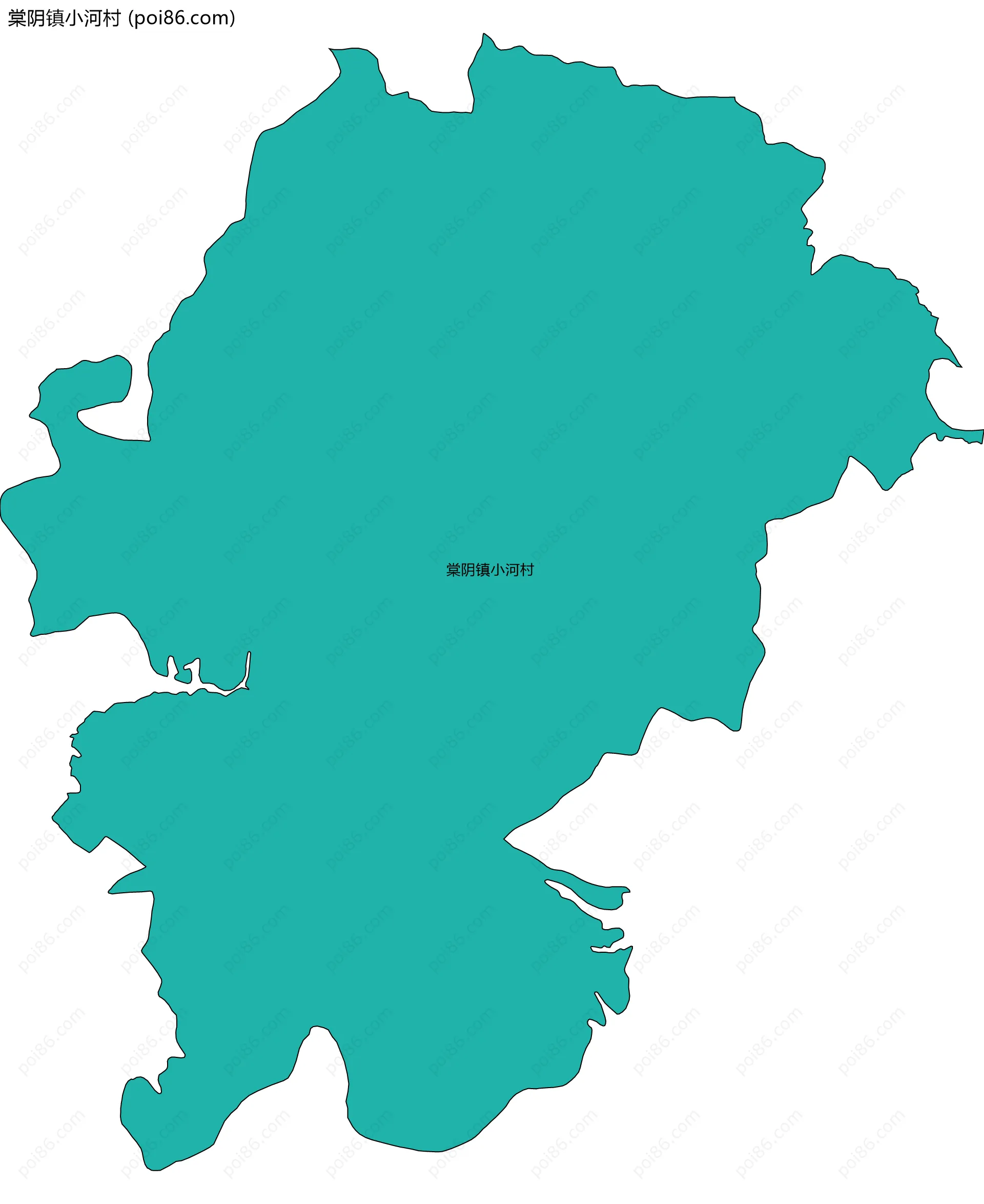 棠阴镇小河村边界地图