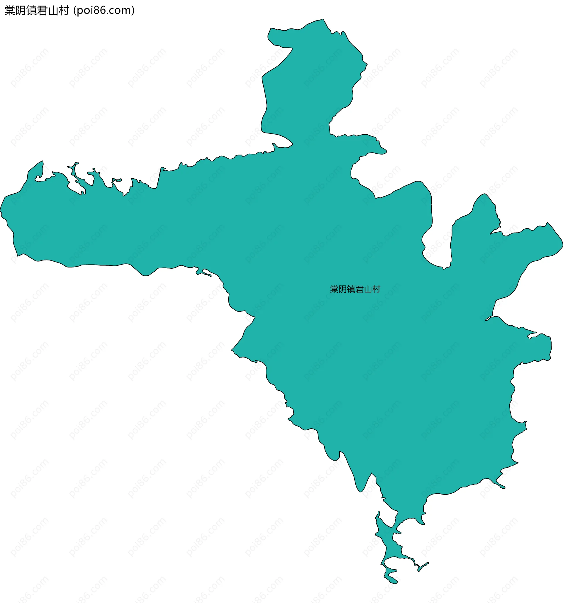 棠阴镇君山村边界地图