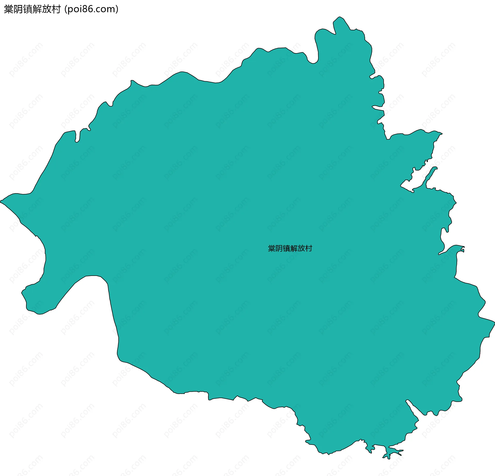 棠阴镇解放村边界地图