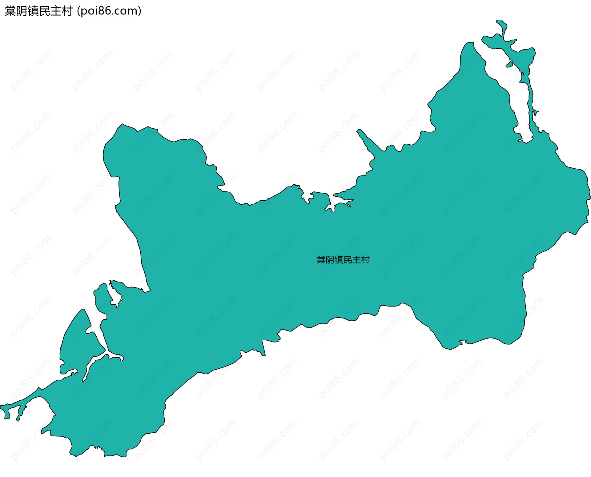 棠阴镇民主村边界地图