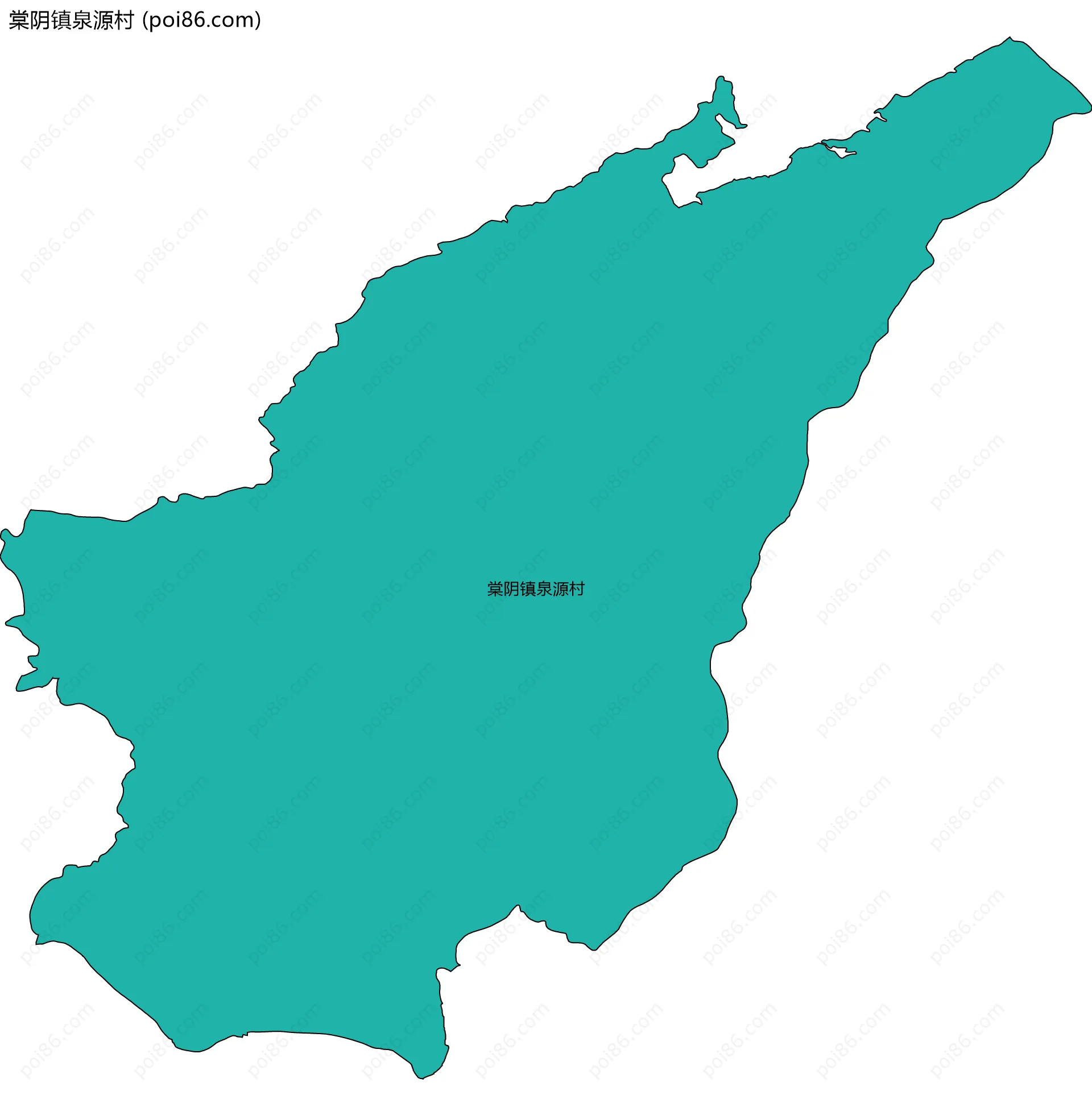 棠阴镇泉源村边界地图