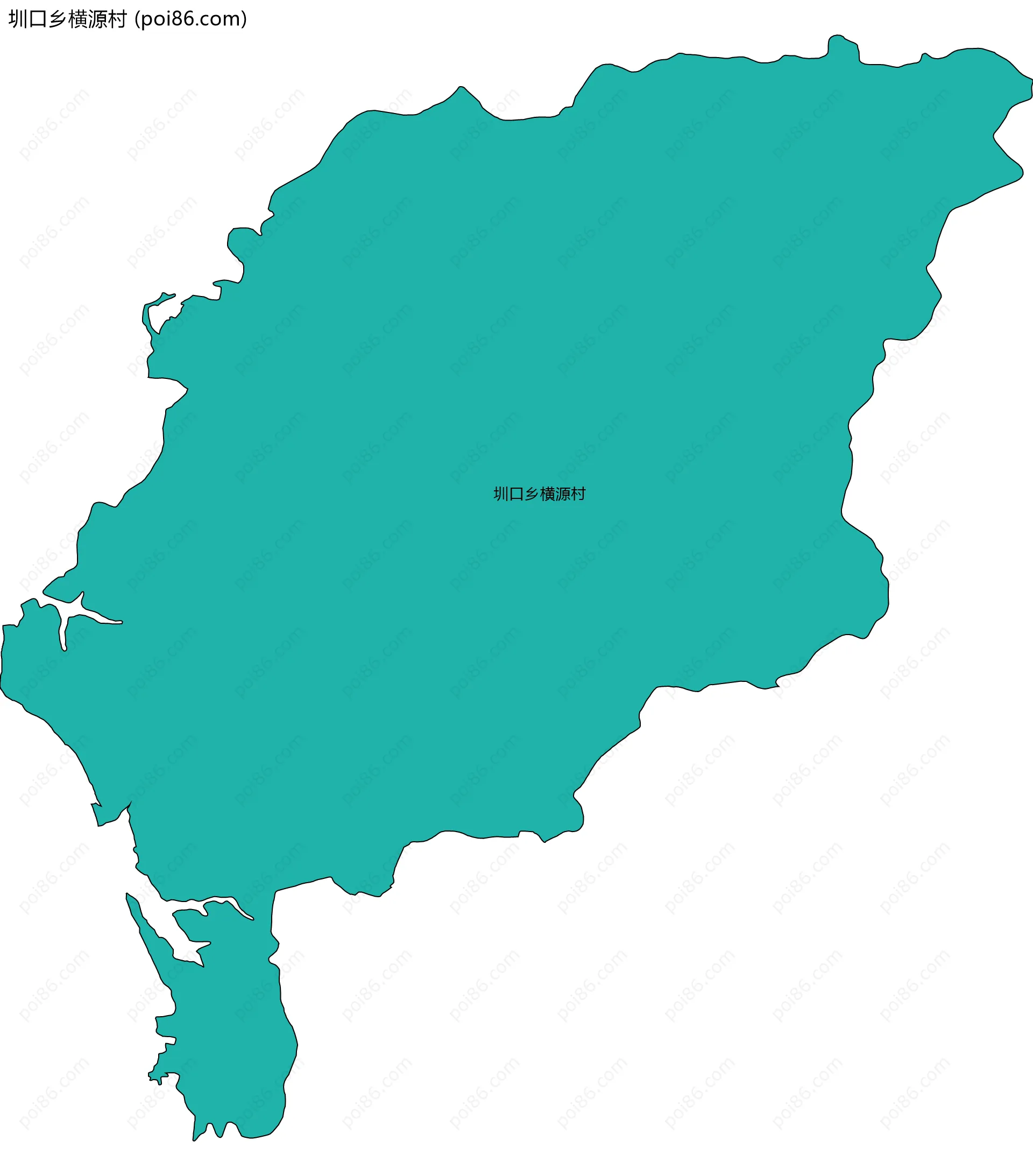 圳口乡横源村边界地图