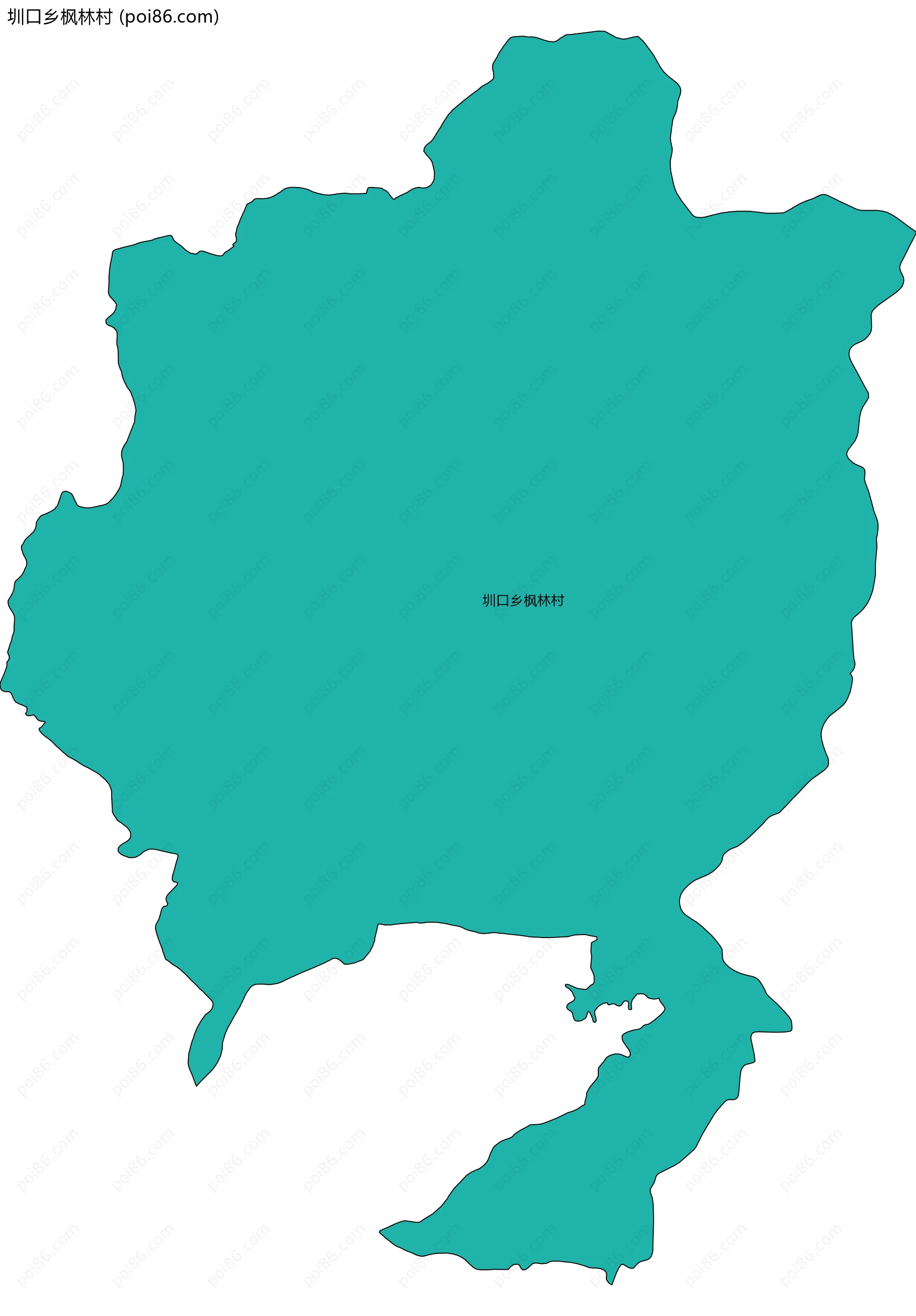 圳口乡枫林村边界地图