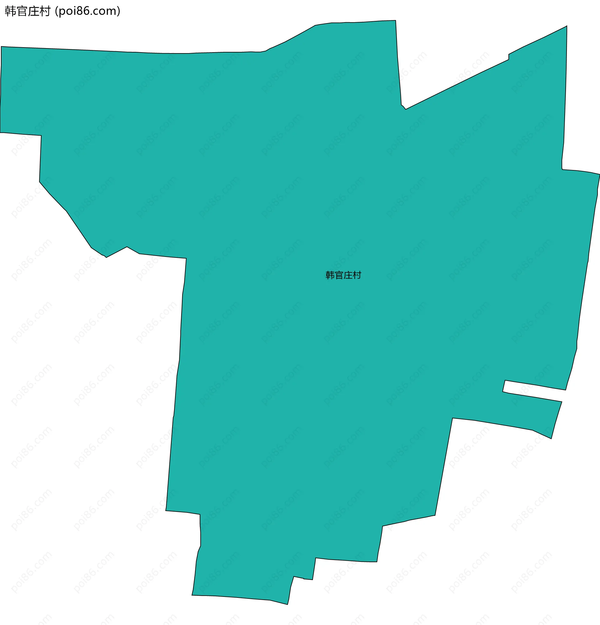 韩官庄村边界地图