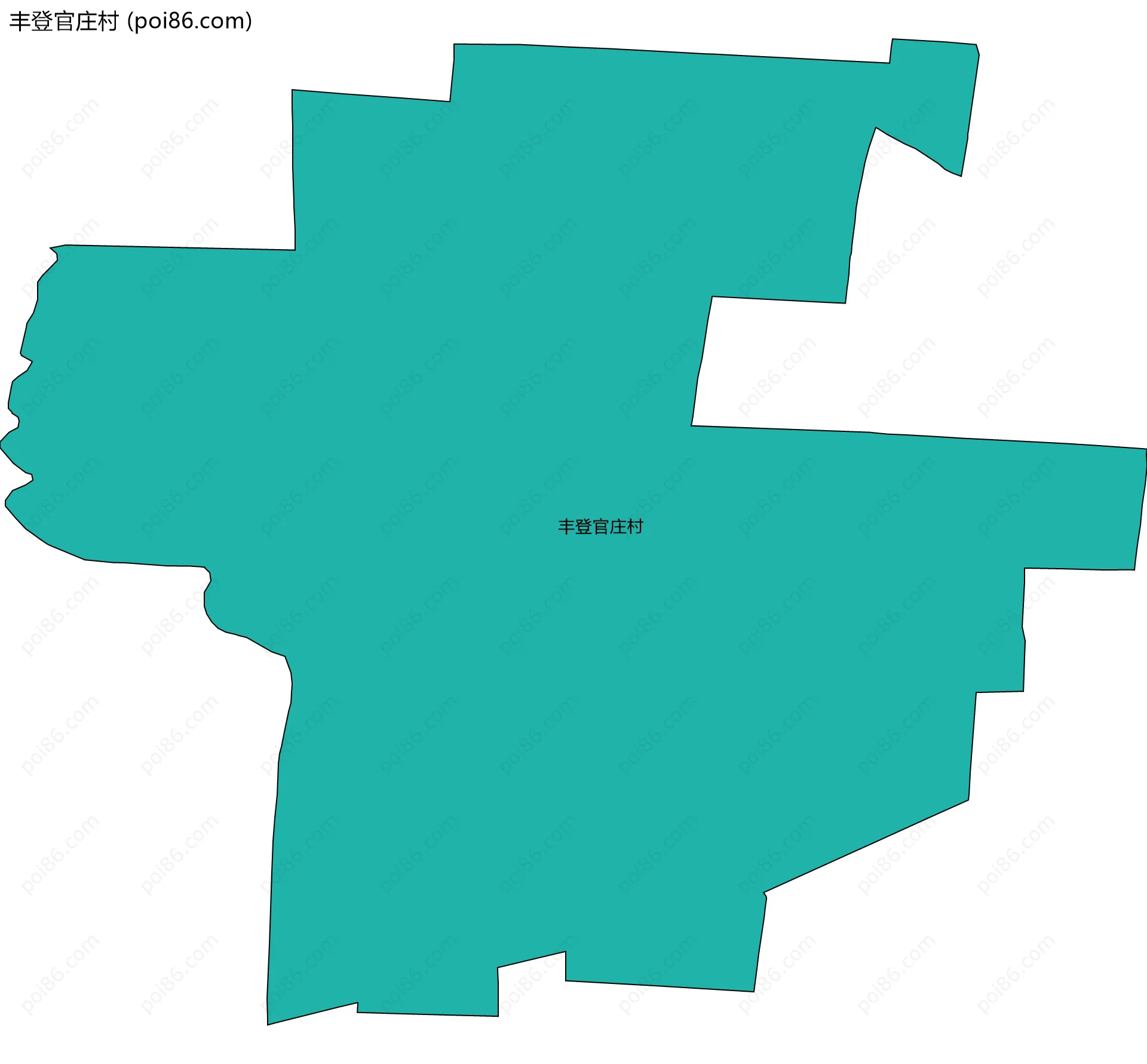 丰登官庄村边界地图