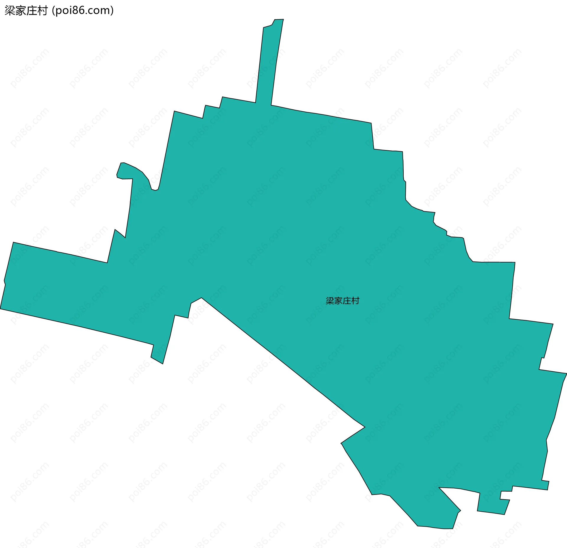 梁家庄村边界地图