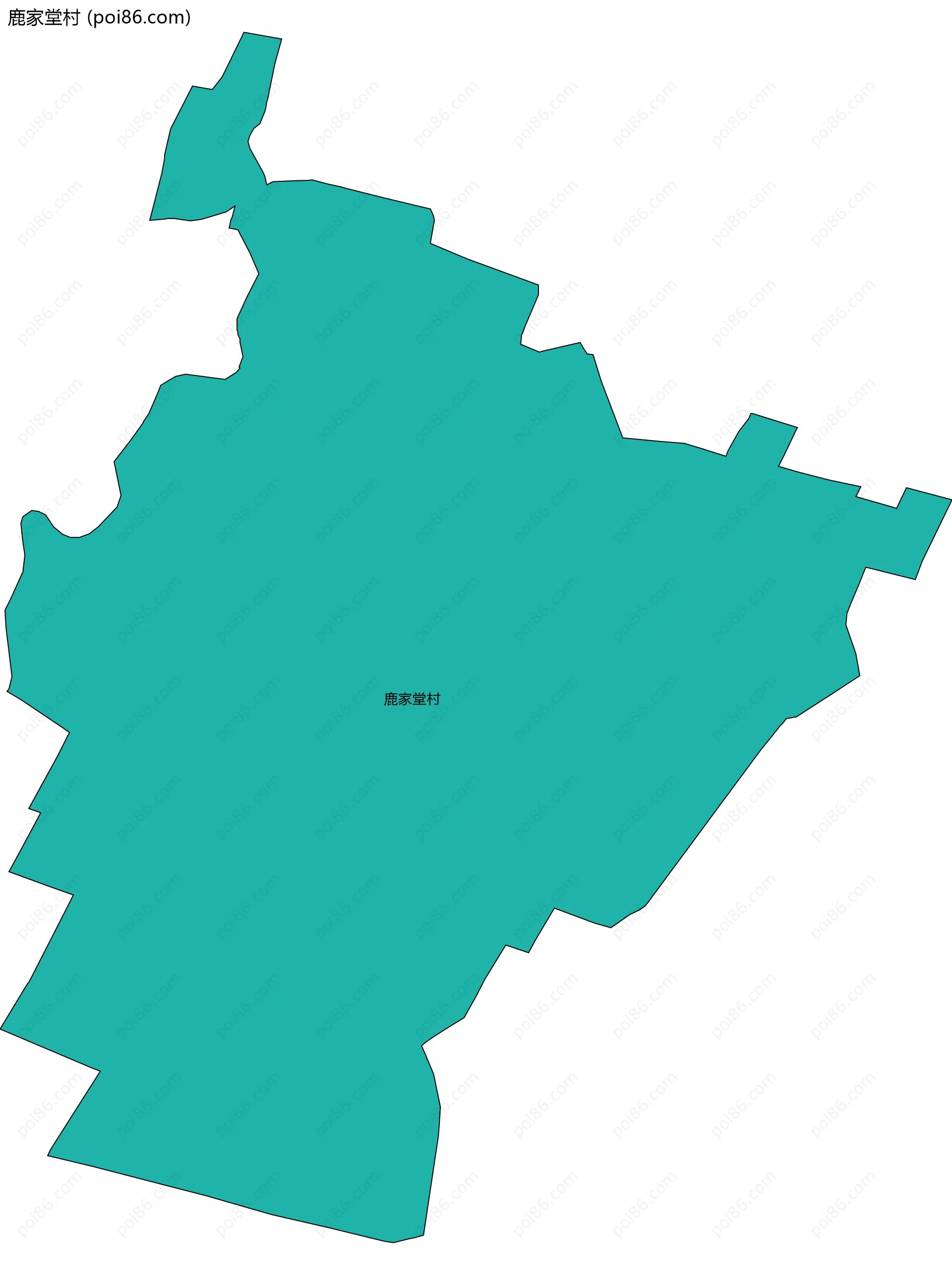 鹿家堂村边界地图